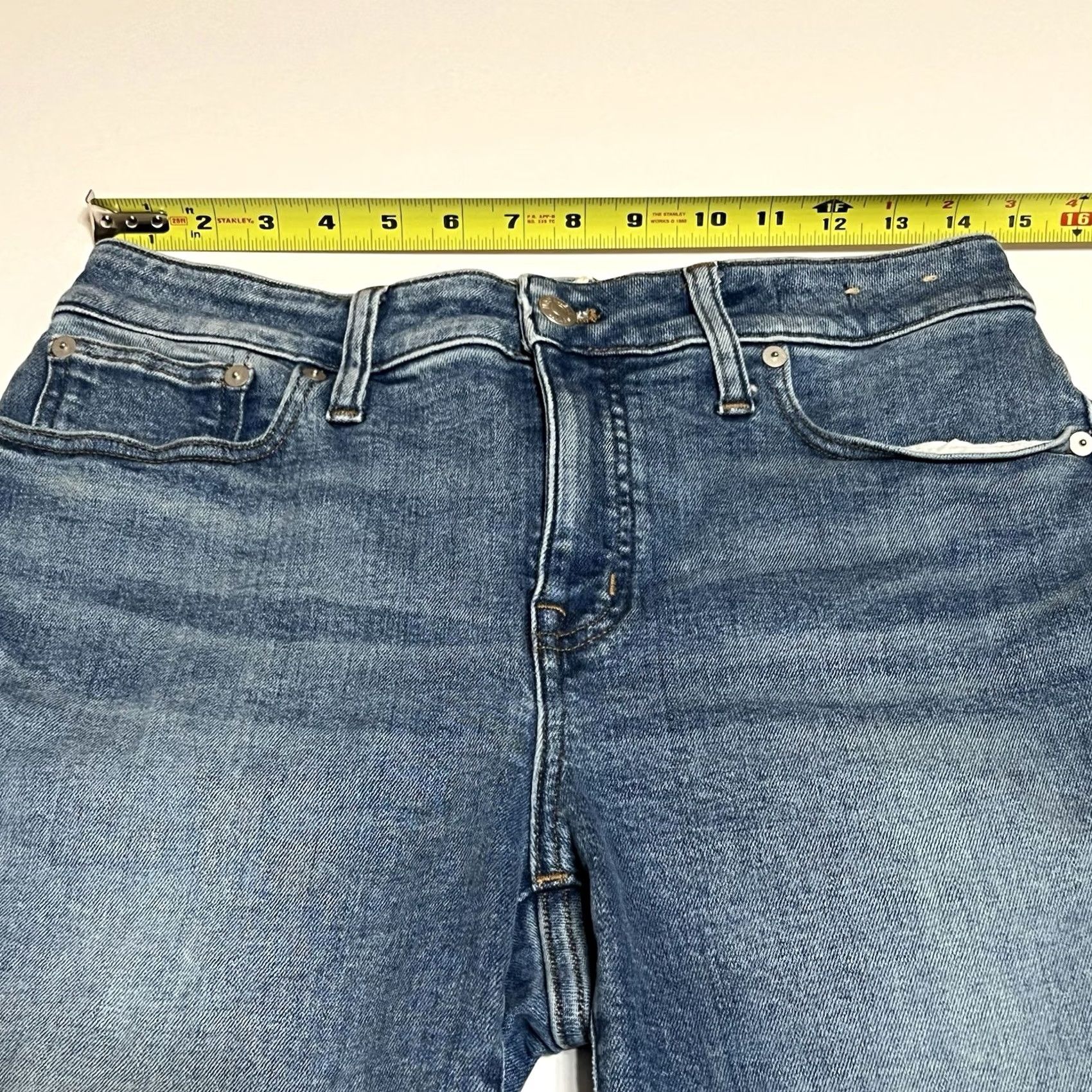 Madewell VINTAGE Madewell Jeans Womens 29x27 Curvy Kick Out Blue Medium Wash Denim Size 29" - 3 Thumbnail