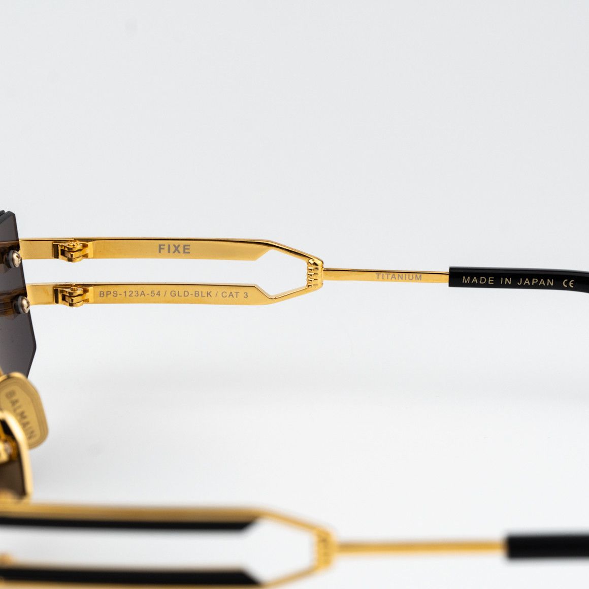 Balmain Balmain Women Sunglasses Gold Black Grey FIXE BPS-123A-54 Size ONE SIZE - 4 Thumbnail