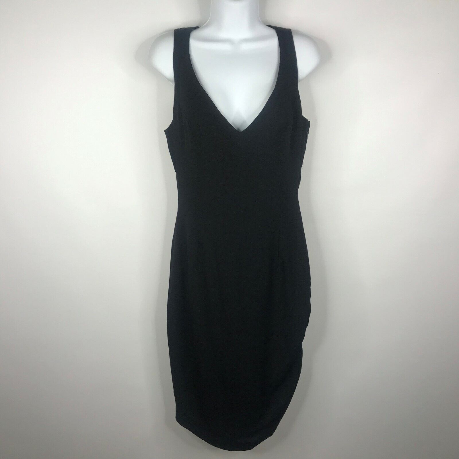 image of Versus Versace x Vintage 90's Black Sleeveless Draped Cocktail Dress, Women's (Size Medium)