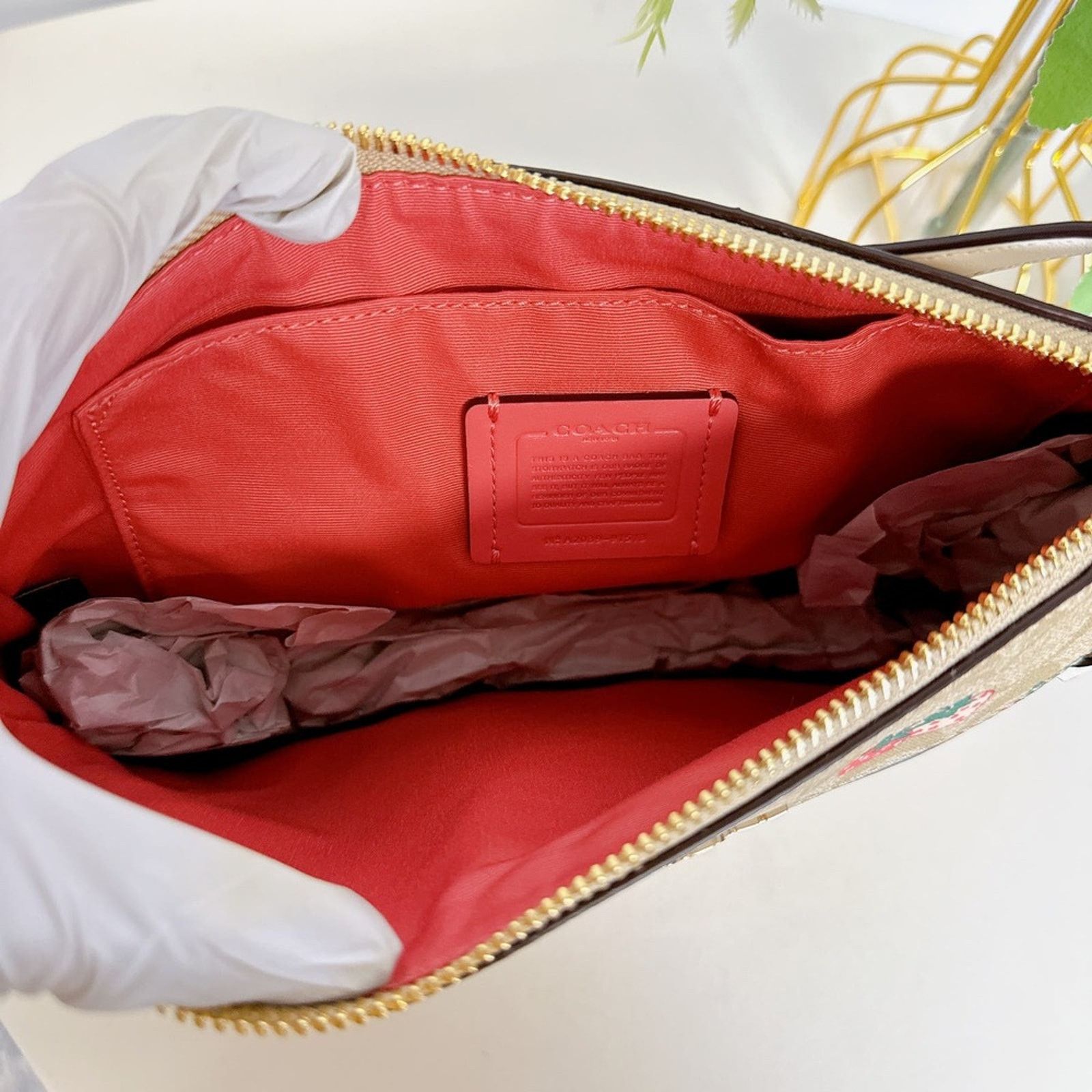 Coach Coach 91513 Gallery File Bag In Signature Canvas IN Khaki Size ONE SIZE - 6 Thumbnail