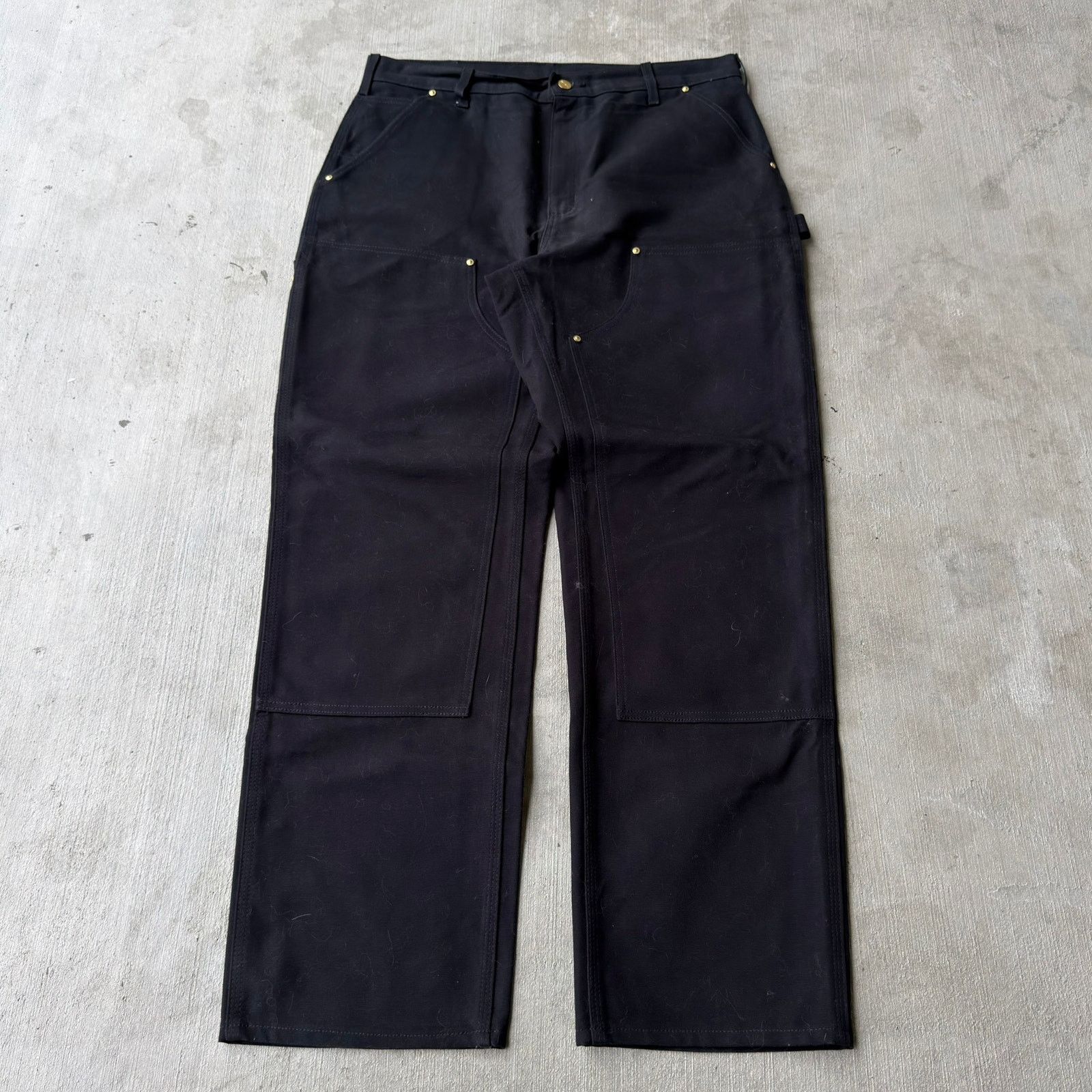 Carhartt × Vintage Carhartt black double knee work wear carpenter pants Size US 37 - 1 Thumbnail