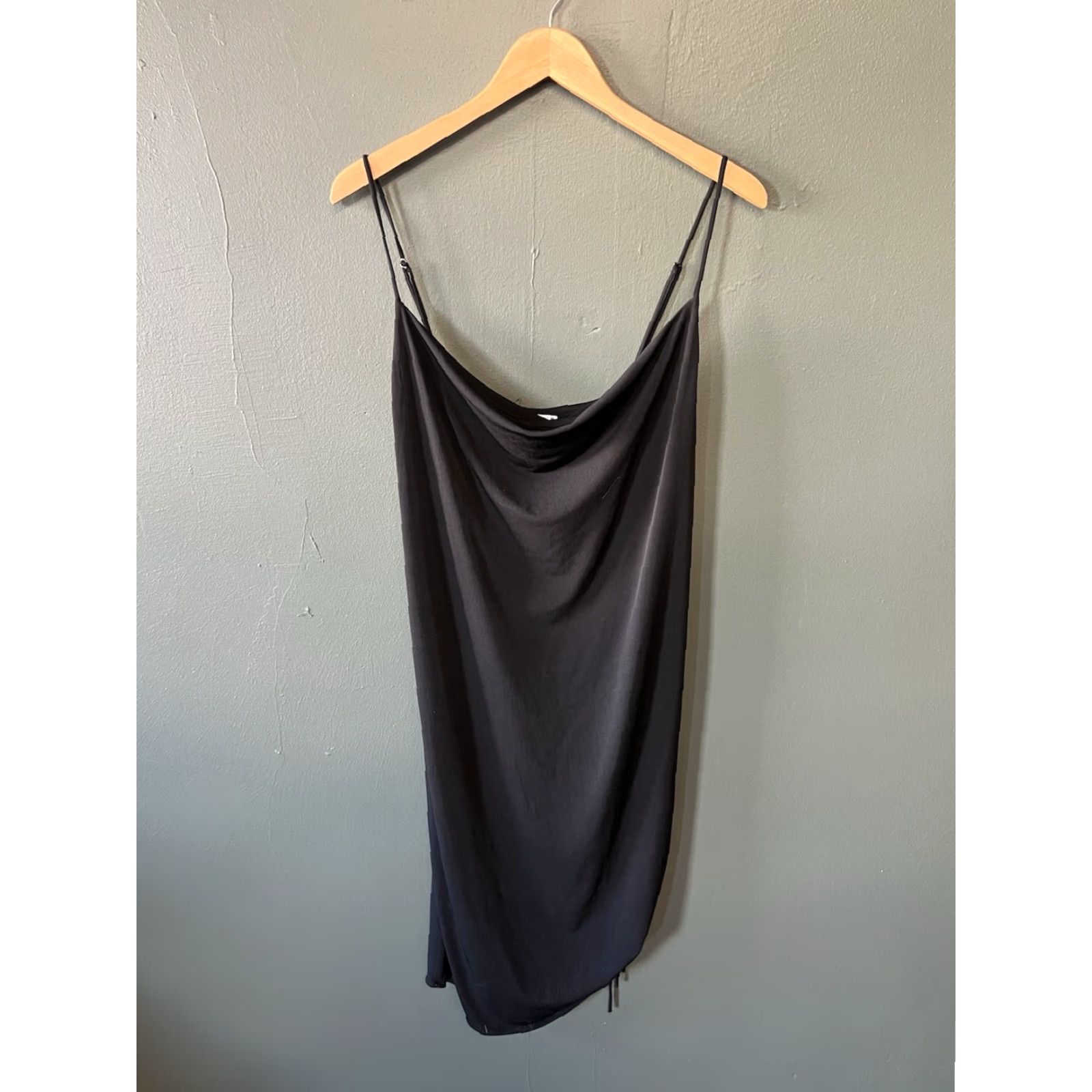 Zara Zara Womens Black Sleeveless Slip Dress L Short Size 36" / US 14 / IT 50 - 2 Thumbnail