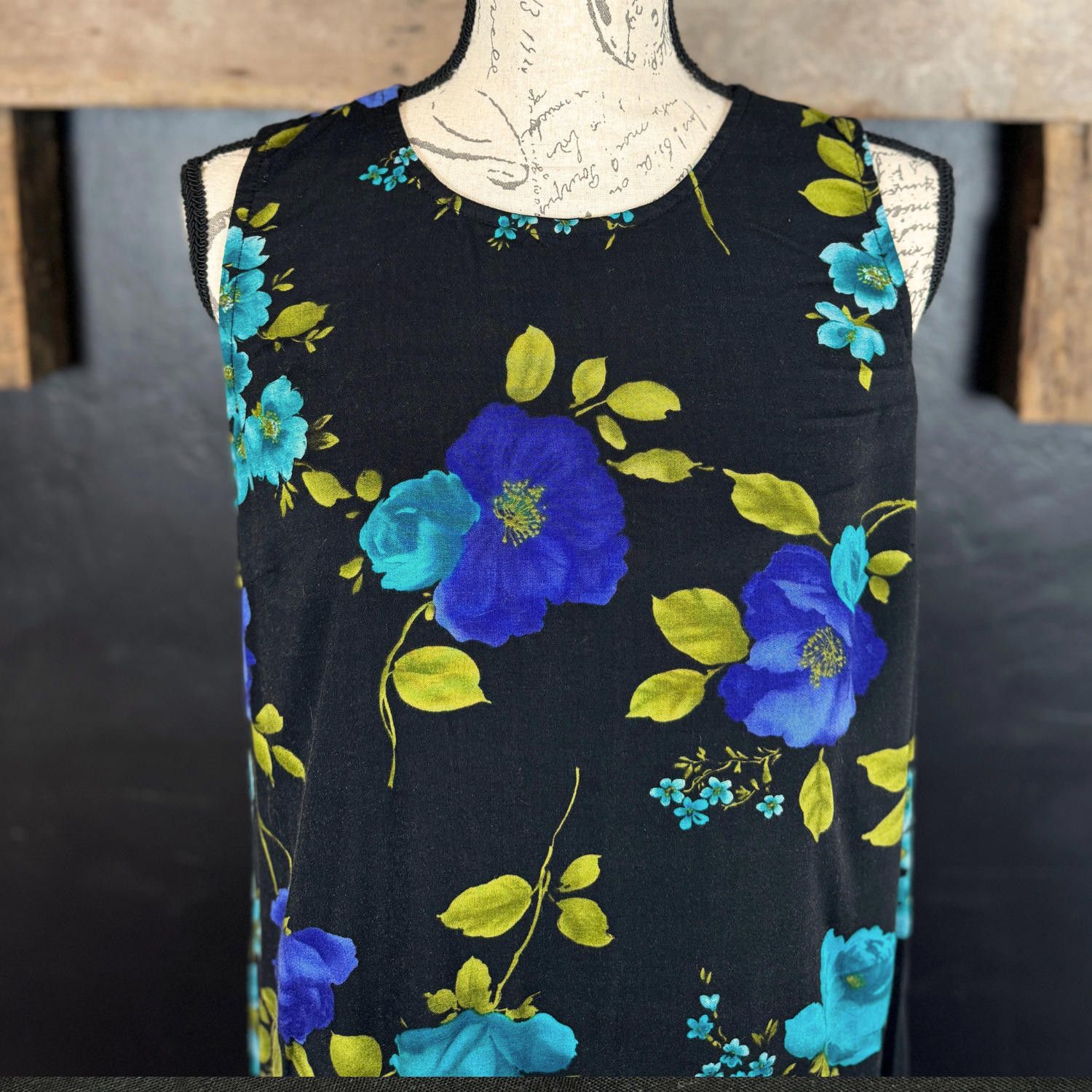 Designer Vintage 90s Studio Ease Floral Maxi Dress Sz 12 Size XL / US 12-14 / IT 48-50 - 2 Thumbnail