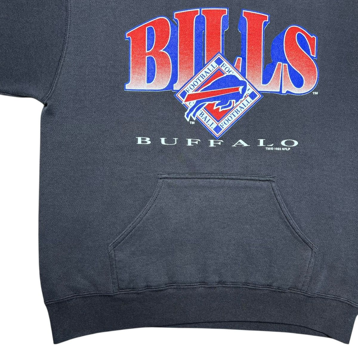 NFL Vintage 90s NFL Buffalo Bills Trench Ultra Spell Out Hoodie Size US L / EU 52-54 / 3 - 6 Thumbnail