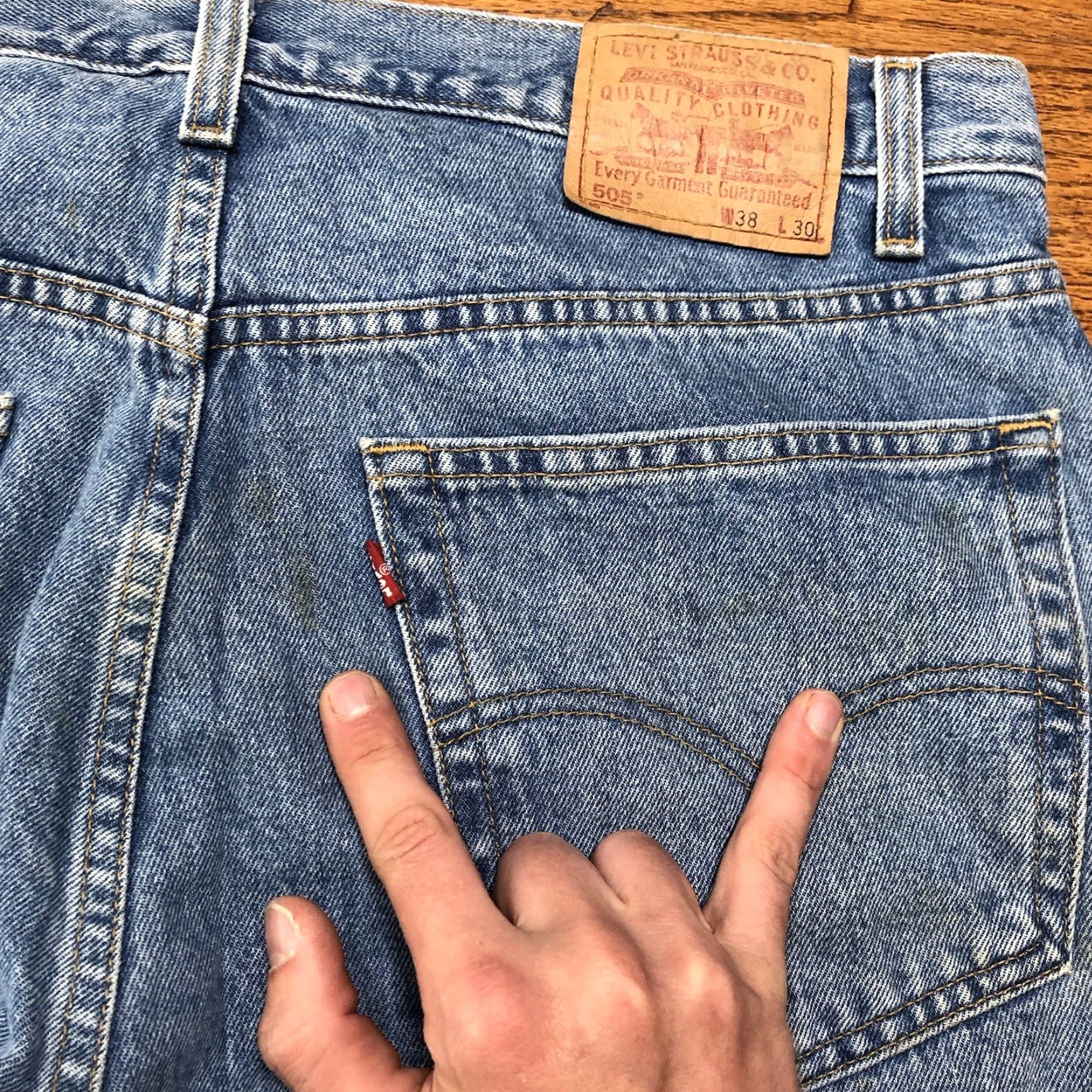 Levi's VINTAGE Levi's 505 Jeans | Regular Straight Denim 38x30 Mens Blue 5-Pocket Zip Size US 38 / EU 54 - 5 Thumbnail