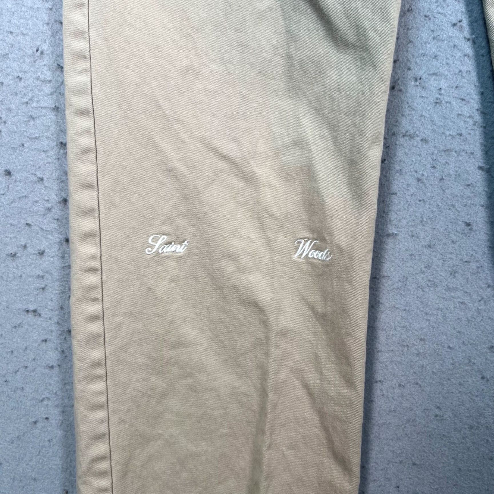 Saintwoods Saint Woods Beige Khaki Pants Mens Size 30 Cotton Embroidered Logo Straight Leg Size US 30 / EU 46 - 5 Thumbnail