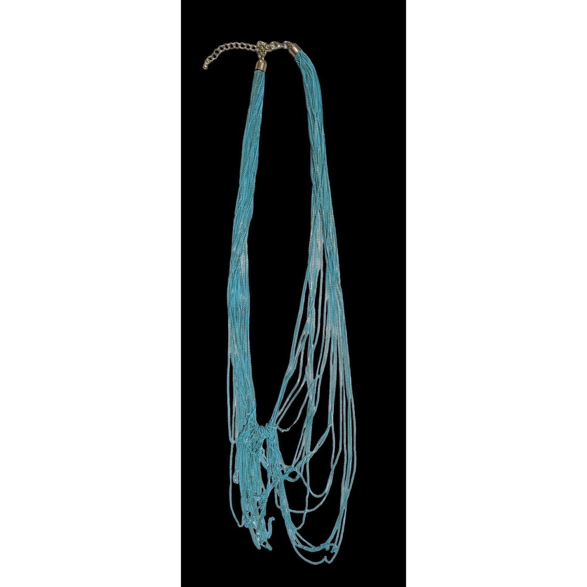 Other Abstract Blue Multilayer Chain Necklace Size ONE SIZE - 4 Thumbnail