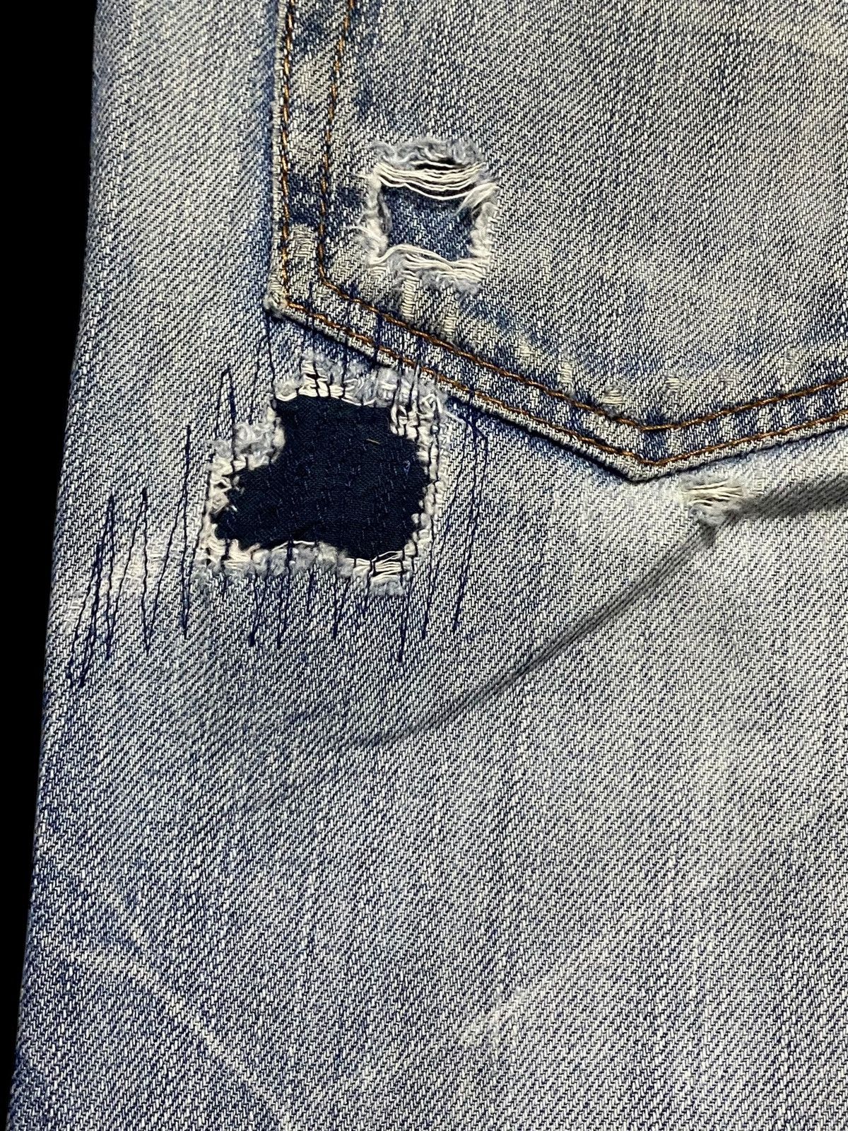 Japanese Brand Japanese Brand Nylaus Thunder Double Waist Trash Loose Jeans Size US 30 / EU 46 - 16 Thumbnail