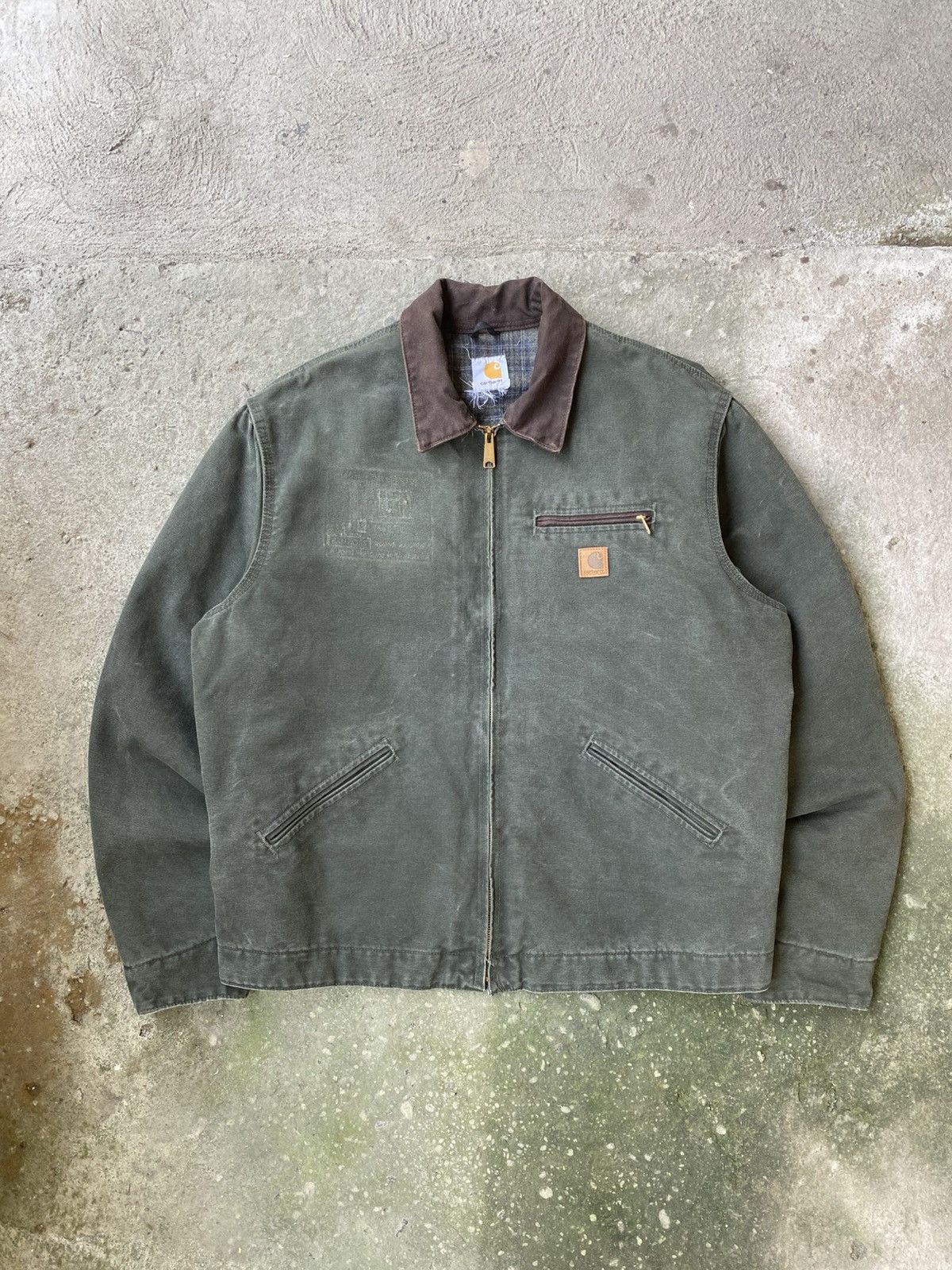 Carhartt The Iconic Carhartt Detroit Jacket J97 MOS green cut tag Size US XL / EU 56 / 4 - 2 Thumbnail