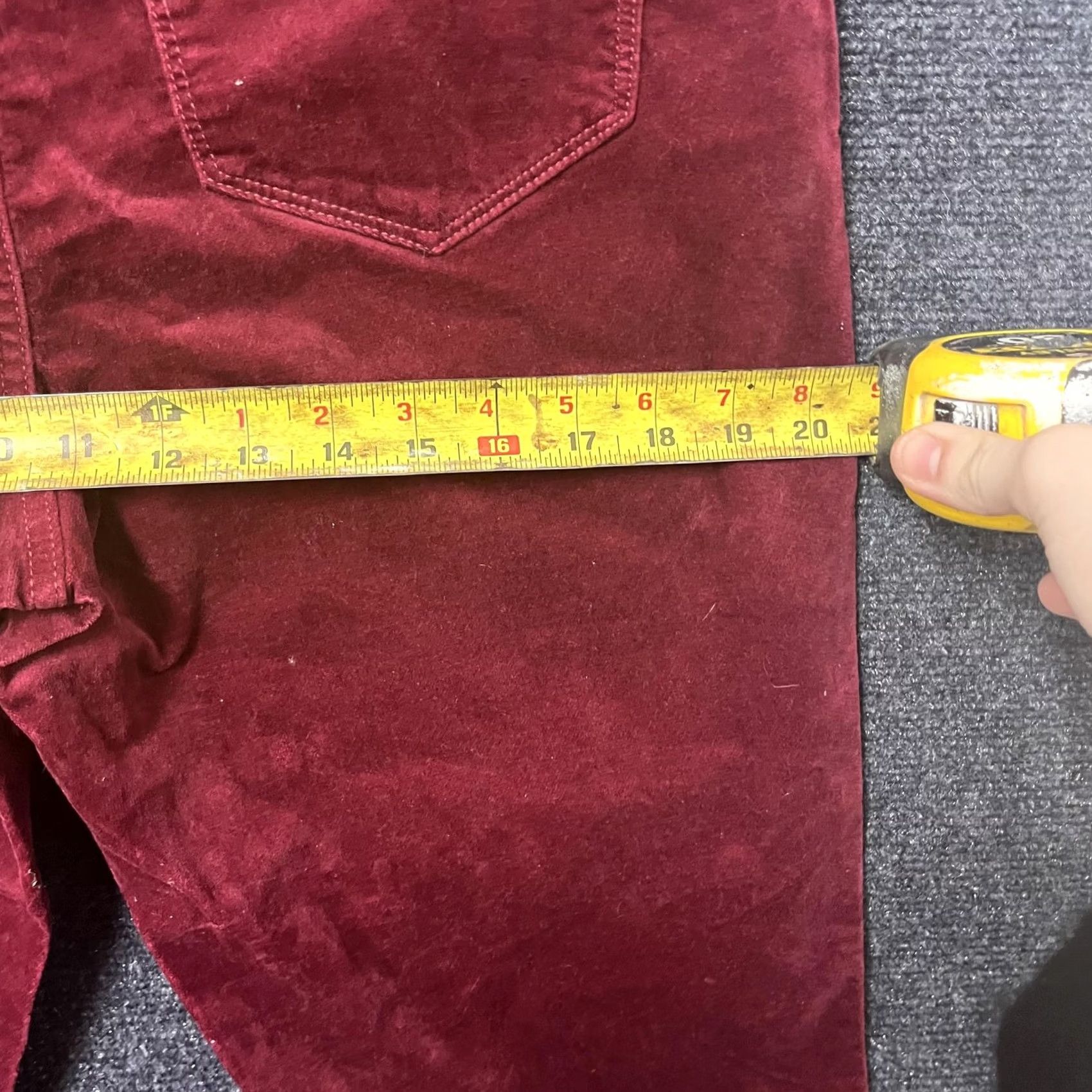 Old Navy Old Navy Rockstar Pants Womens 14 Red Velvet Mid Rise Stretch Skinny Jegging Size 36" / US 14 / IT 50 - 7 Thumbnail