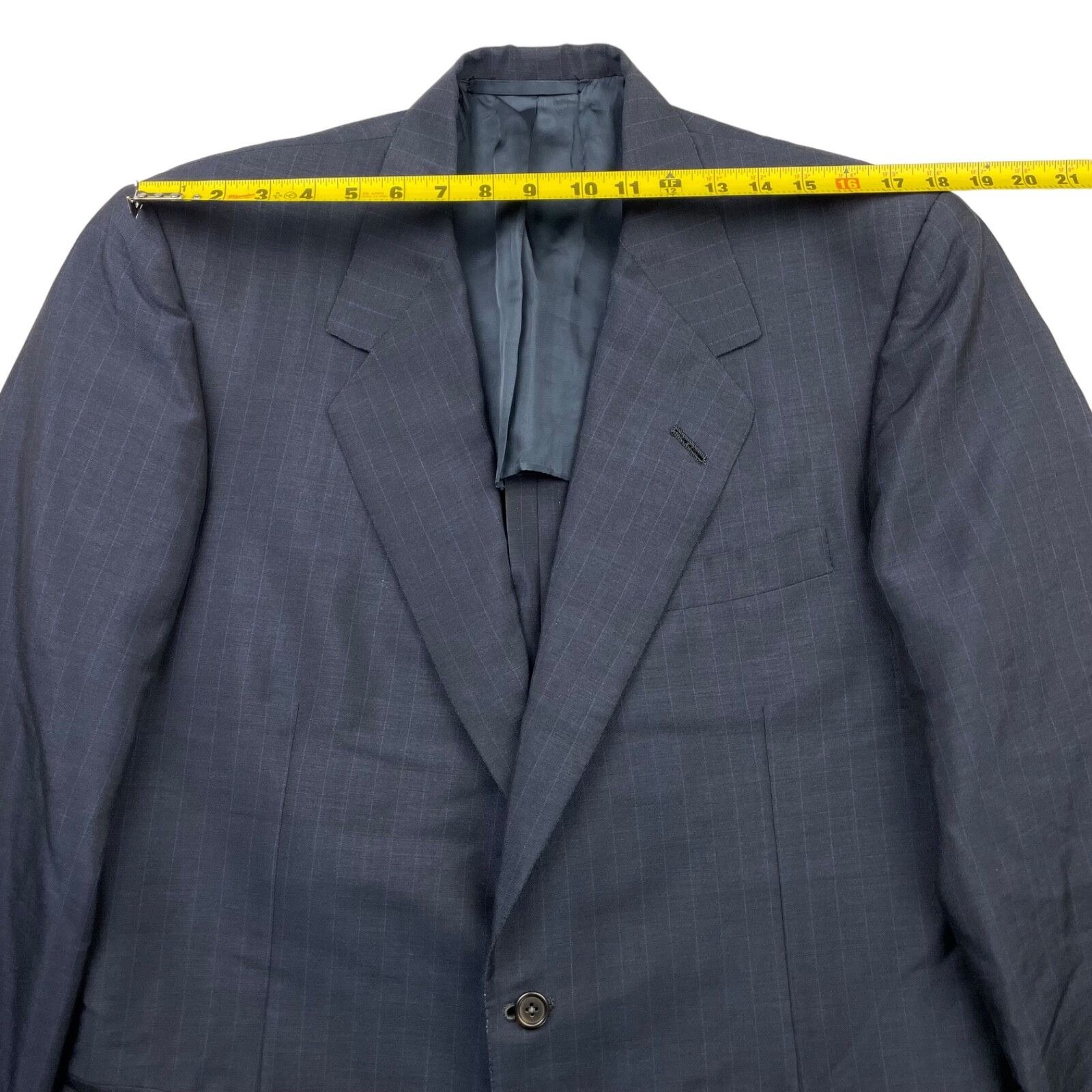 Oxxford Clothes VTG Oxxford Clothes Men's Manhattan Lightweight Suit Blue St Size 44R - 10 Thumbnail