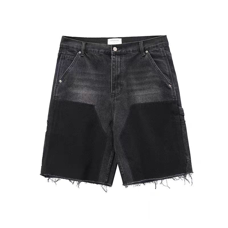 Japanese Brand High street patchwork raw edge logging denim shorts Size US 34 / EU 50 - 3 Thumbnail