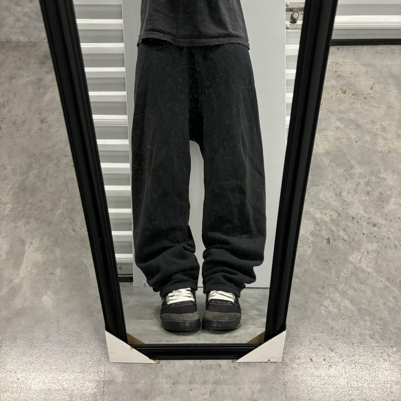 Japanese Brand × Vintage Crazy Vintage Y2K/2000s Black Essential Sweatpants! Size US 30 / EU 46 - 1 Thumbnail