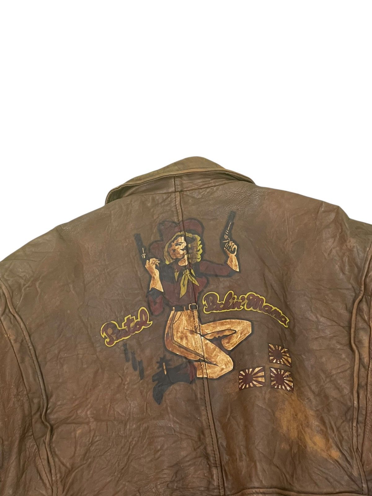 Avirex Vtg 80s Leather Jacket Avirex Cowboy Girl 2🟦 Size US L / EU 52-54 / 3 - 6 Thumbnail