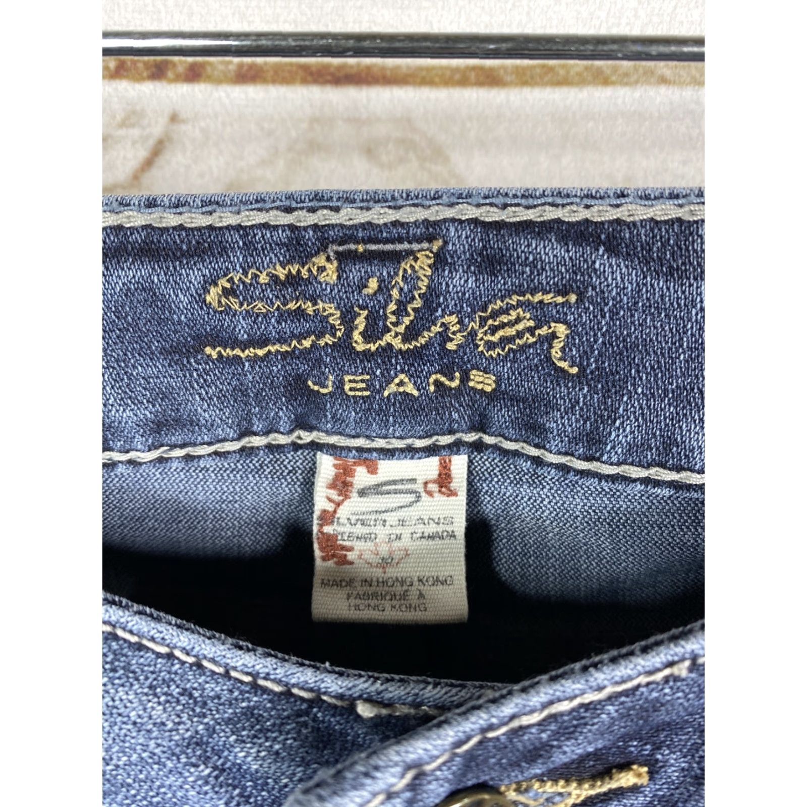 Silver Jeans Co. Silver Jeans Distressed Stretch Denim Aiko Bootcut Jeans Medium Wash Blue 30 Regular Women) Size 30" / US 8 / IT 44 - 3 Thumbnail