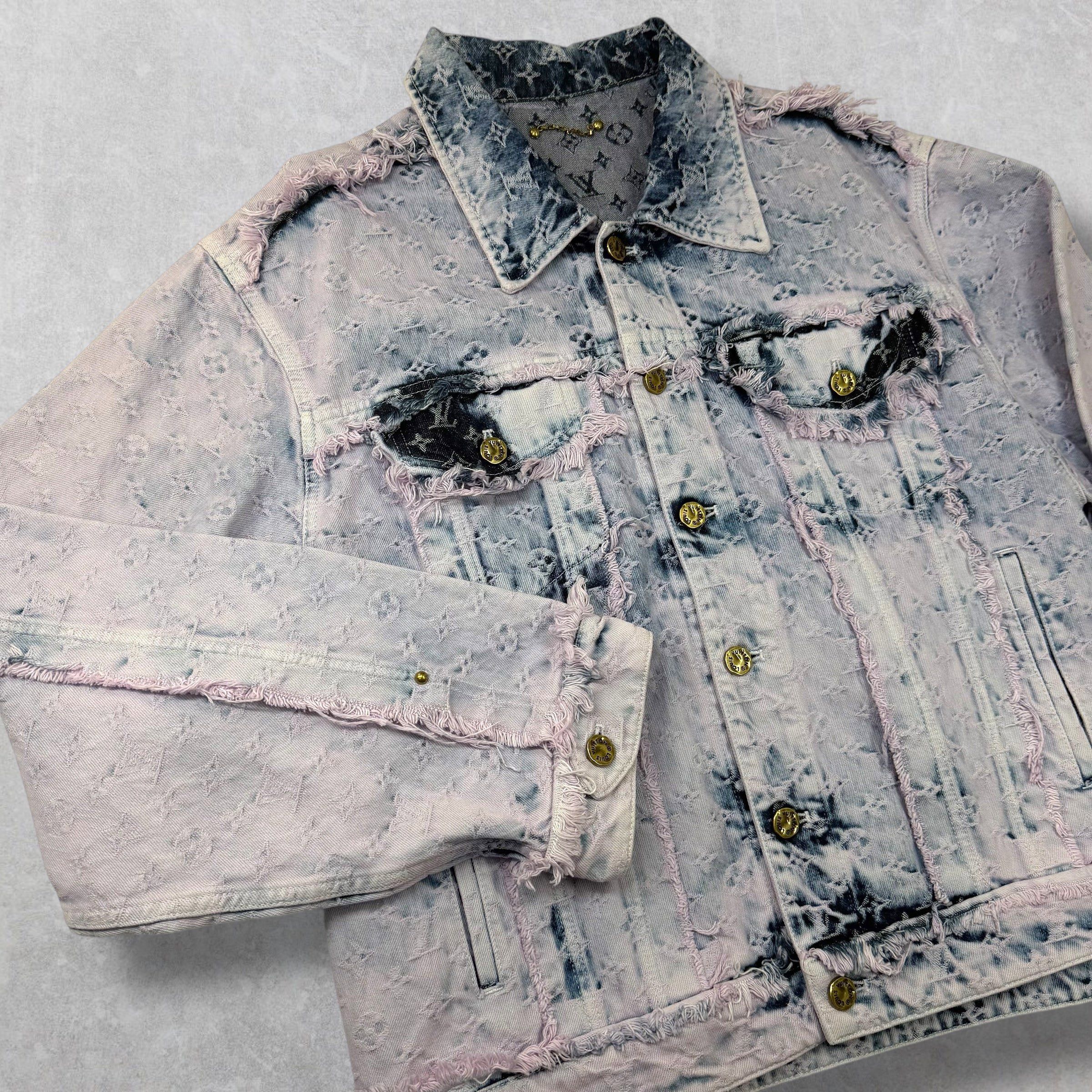 Louis Vuitton Louis Vuitton Fringed Monogram Boyhood Denim Jacket Size 54 Size US XL / EU 56 / 4 - 2 Thumbnail