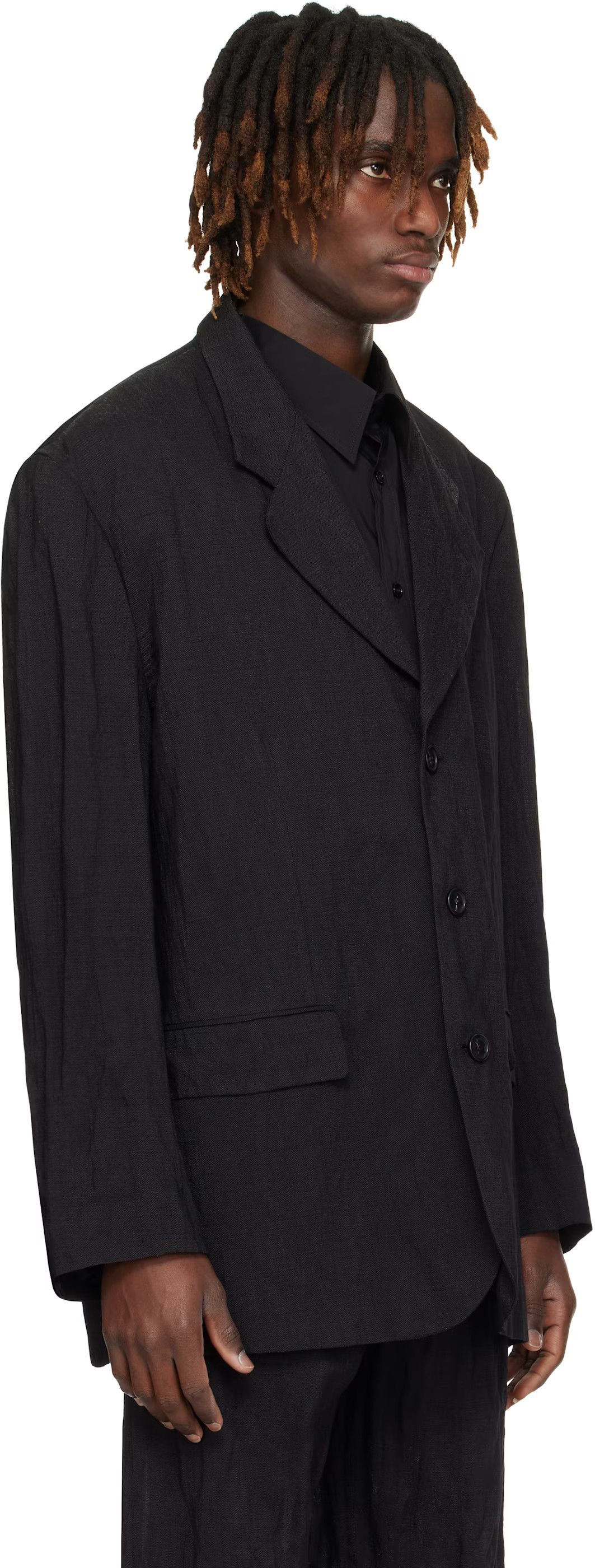 MM6 Metallic Crinkled Blazer Size US M / EU 48-50 / 2 - 7 Thumbnail
