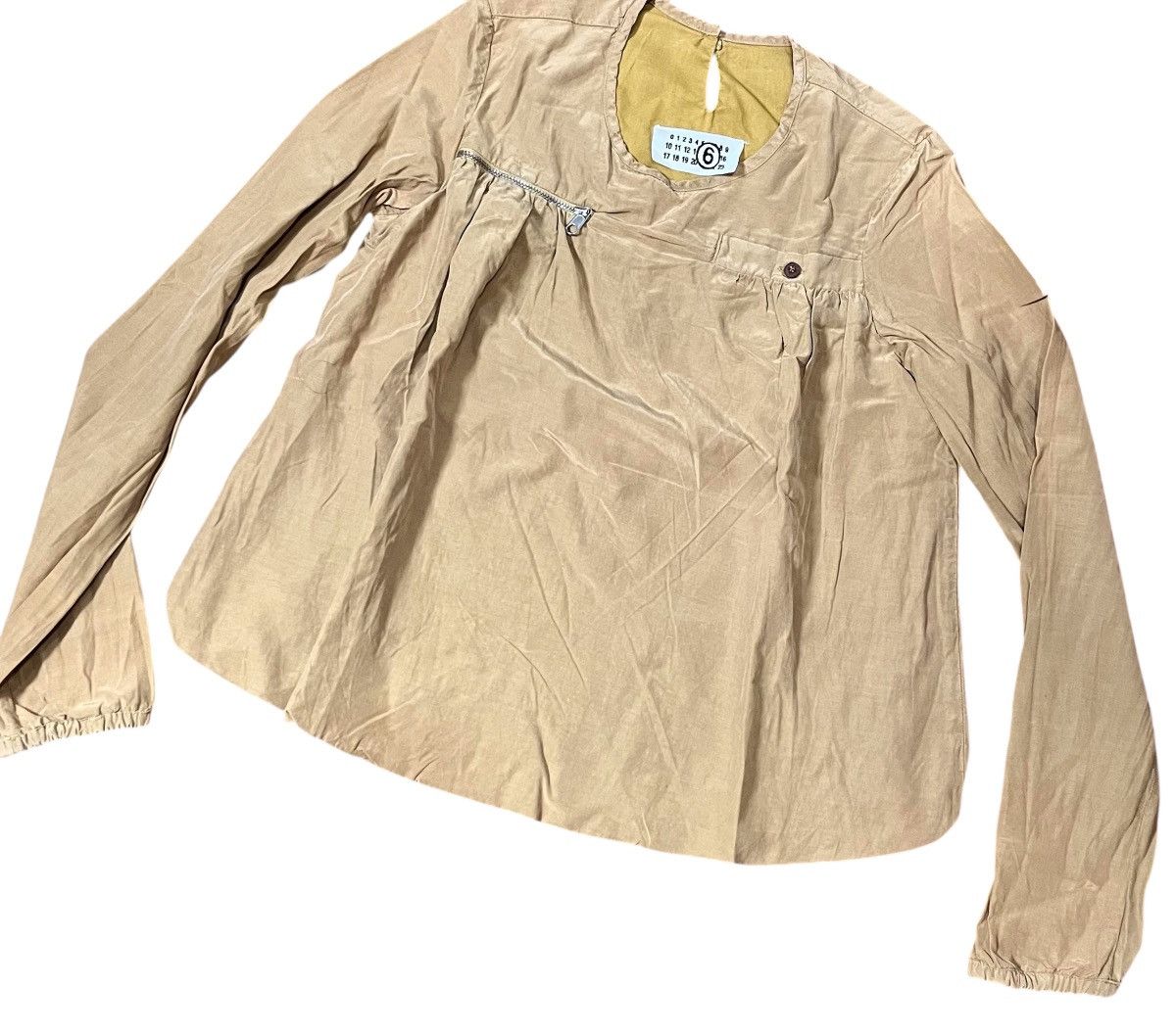 Maison Margiela Vintage maison martin margiela mm6 light gold longsleeve Size S / US 4 / IT 40 - 2 Thumbnail