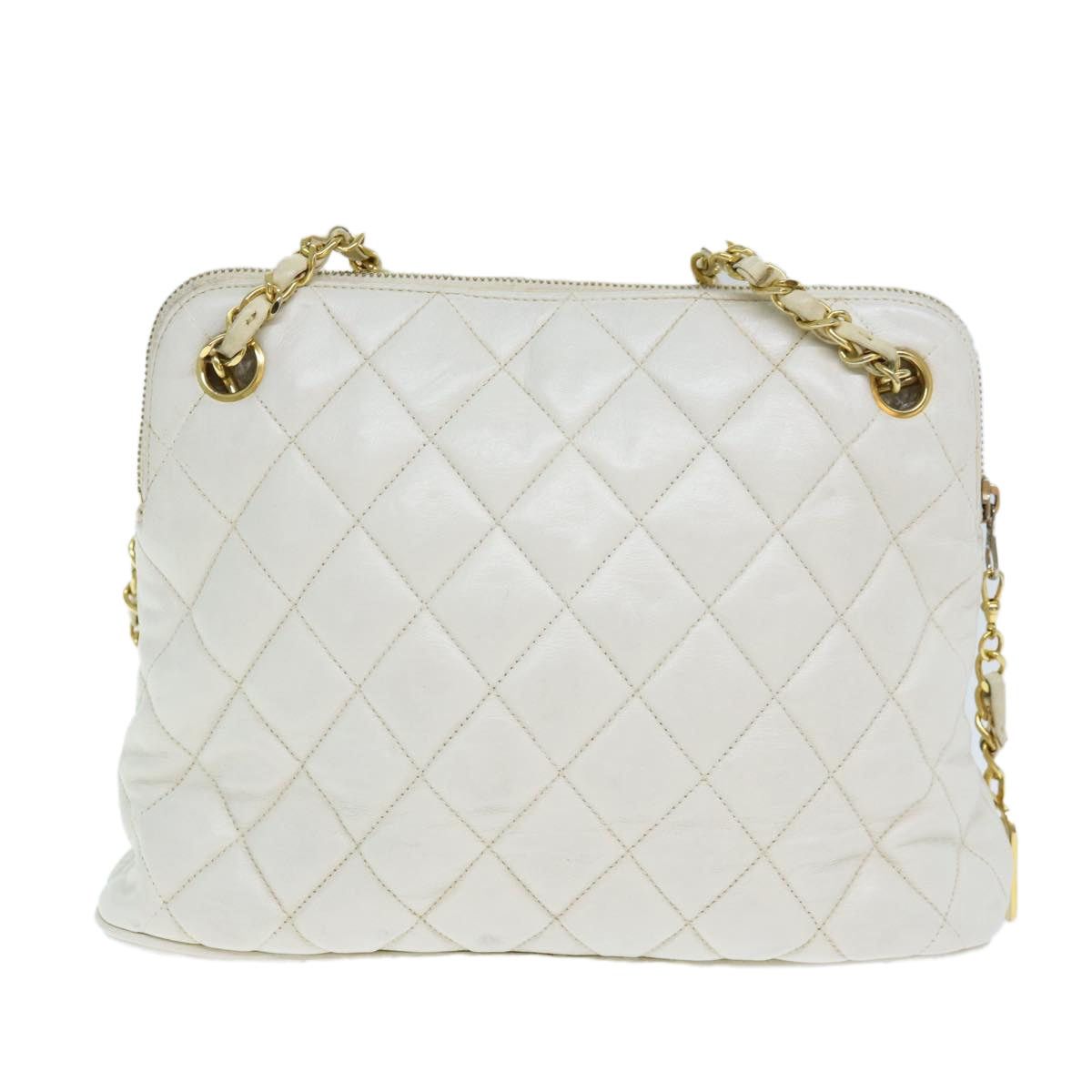 Chanel CHANEL Matelasse Chain Shoulder Bag Leather White CC Size ONE SIZE - 2 Thumbnail