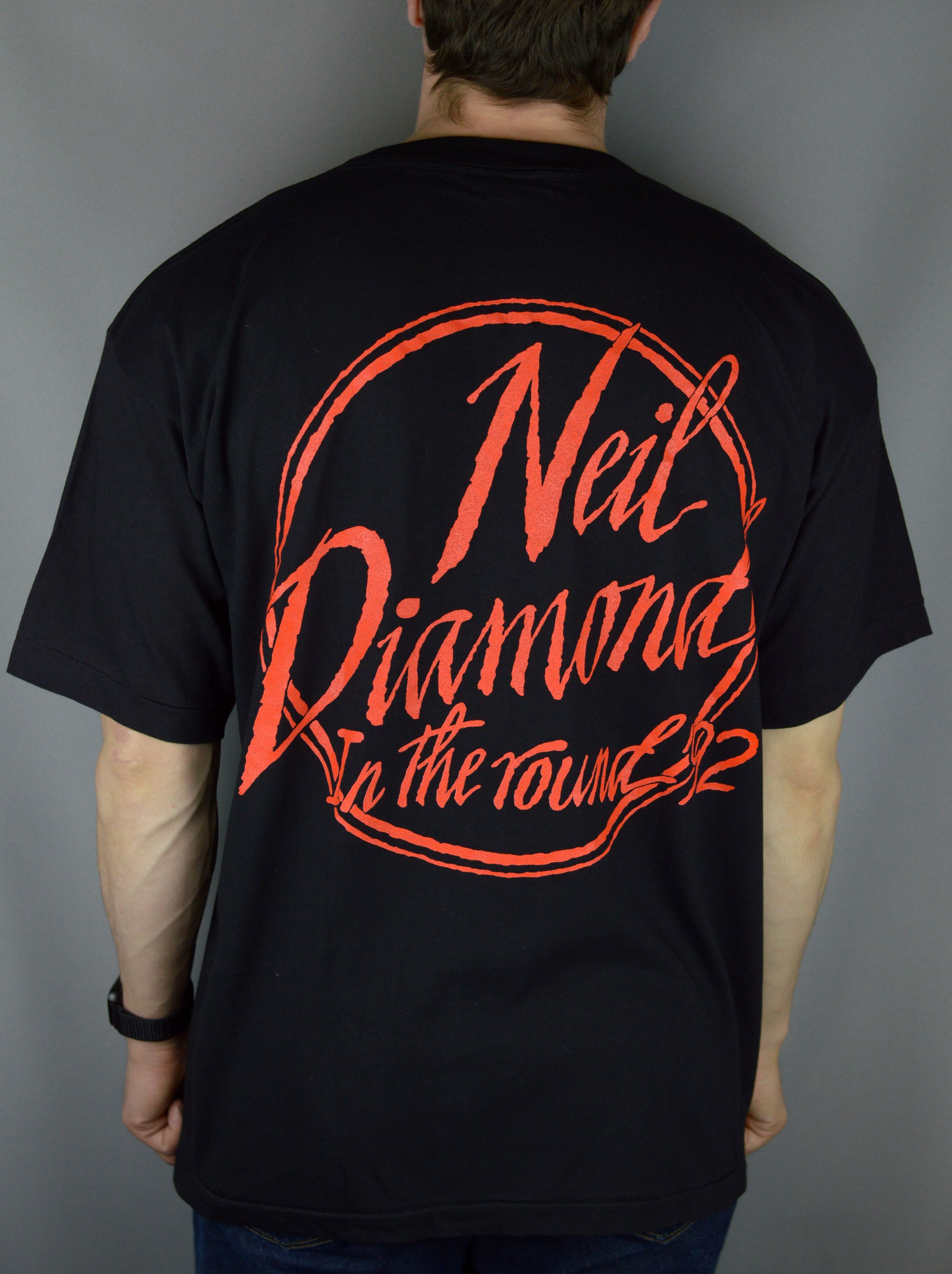 Band Tees × Vintage Vintage Neil Diamond In The Round 1992 t shirt Size US XL / EU 56 / 4 - 2 Thumbnail