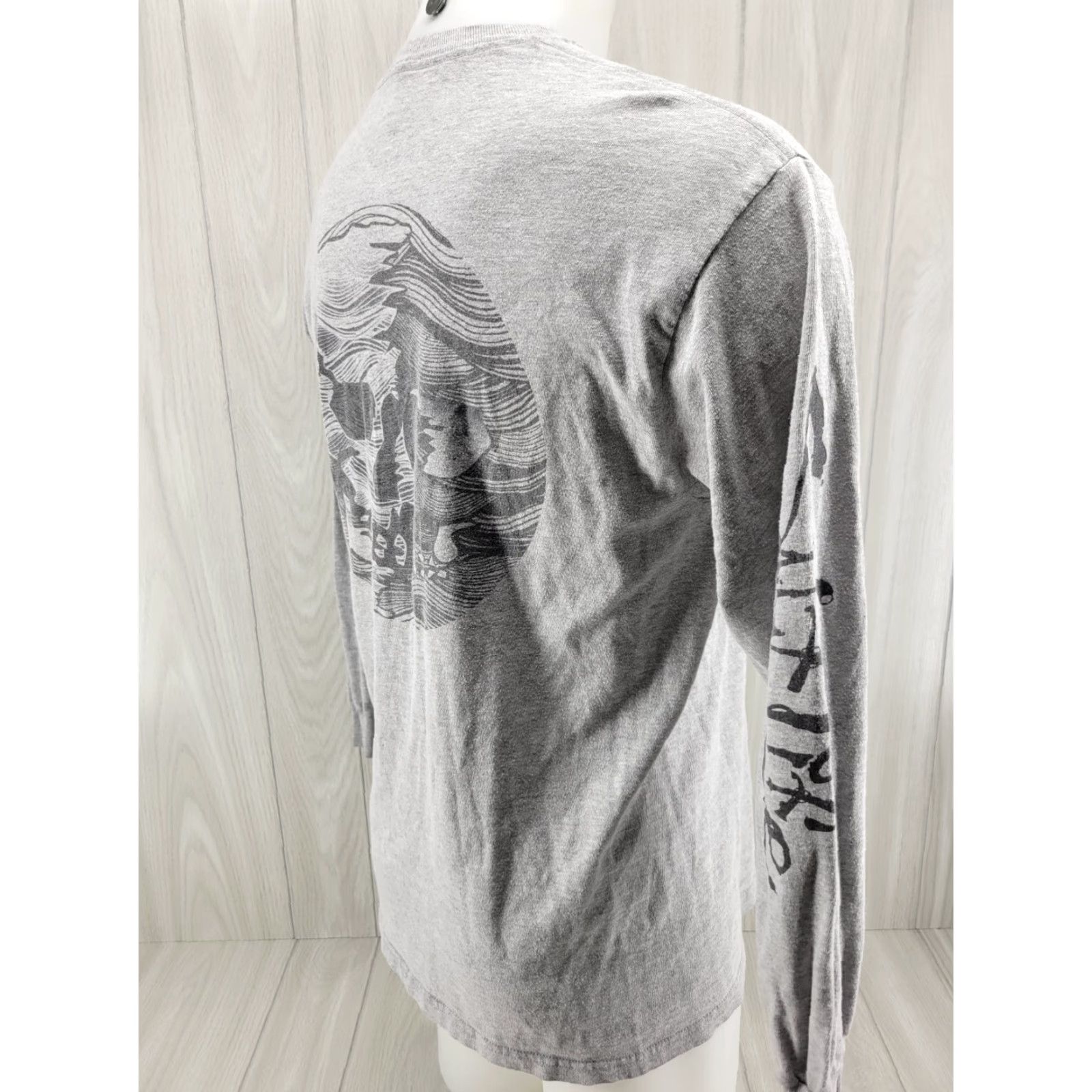 Vintage Salt Life Live Salty Adult Mens Medium Gray Skull Long Sleeve T Shirt Size US M / EU 48-50 / 2 - 6 Thumbnail