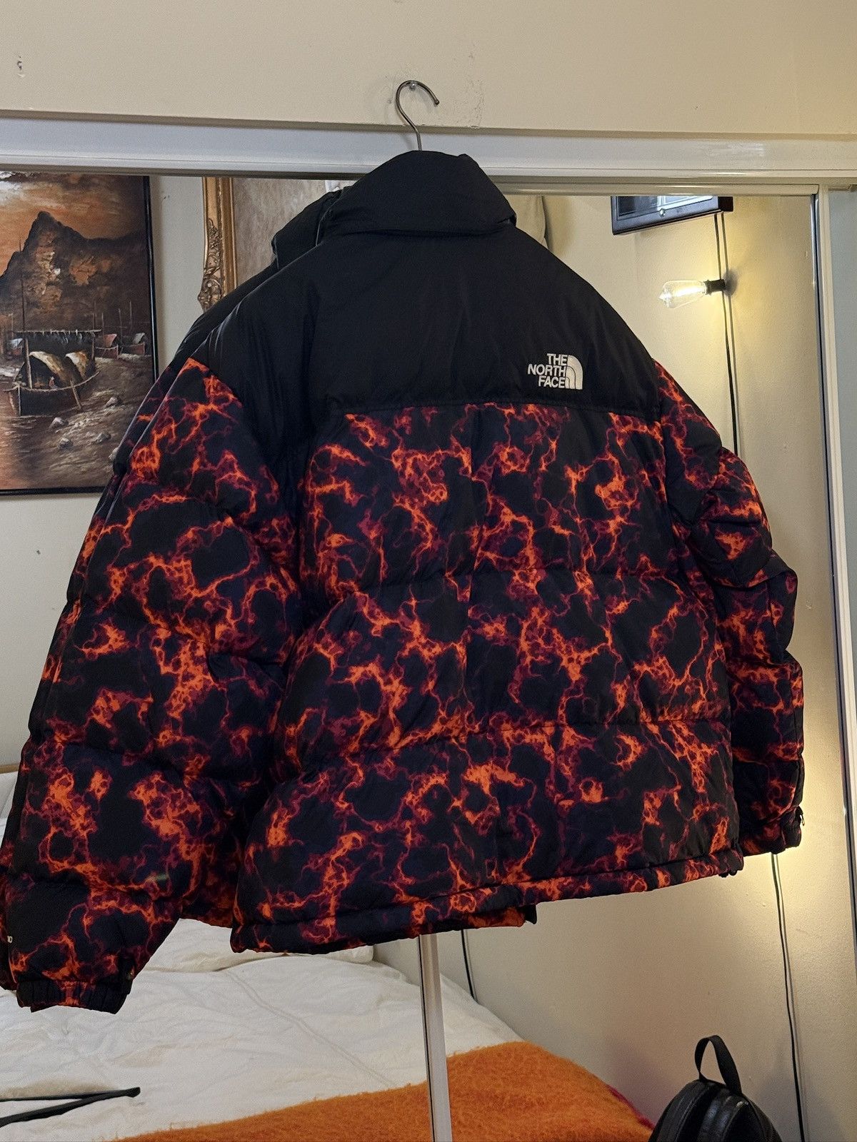 The North Face North Face 1996 Flame Print Neptuse Down Puffer Size US XL / EU 56 / 4 - 3 Thumbnail
