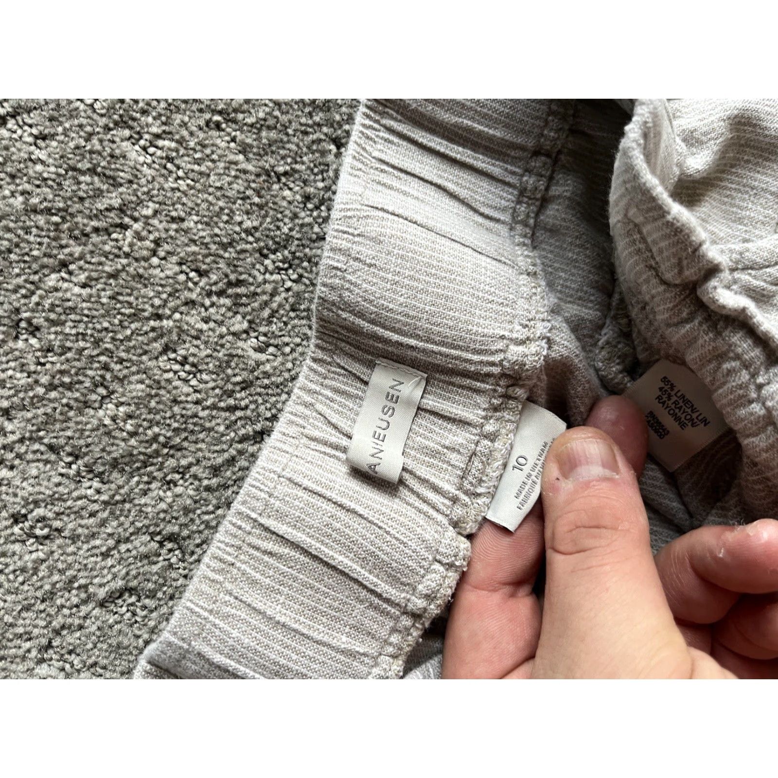 Van Heusen VAN HEUSEN Linen Blend Pants Casual Drawstring Waist Joggers Women Size 10 Gray Size 32" / US 10 / IT 46 - 5 Thumbnail
