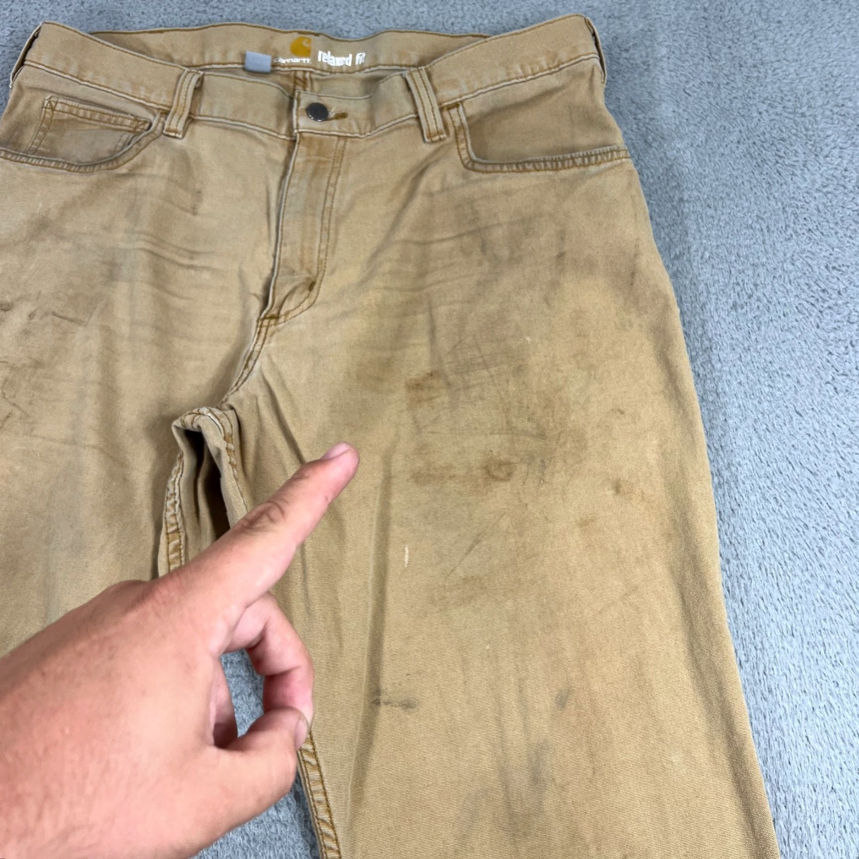 Carhartt Vintage Carhartt Men’s Pants 38x30 Tan Relaxed Fit Workwear Khakis Men's Clothing Size US 38 / EU 54 - 5 Thumbnail