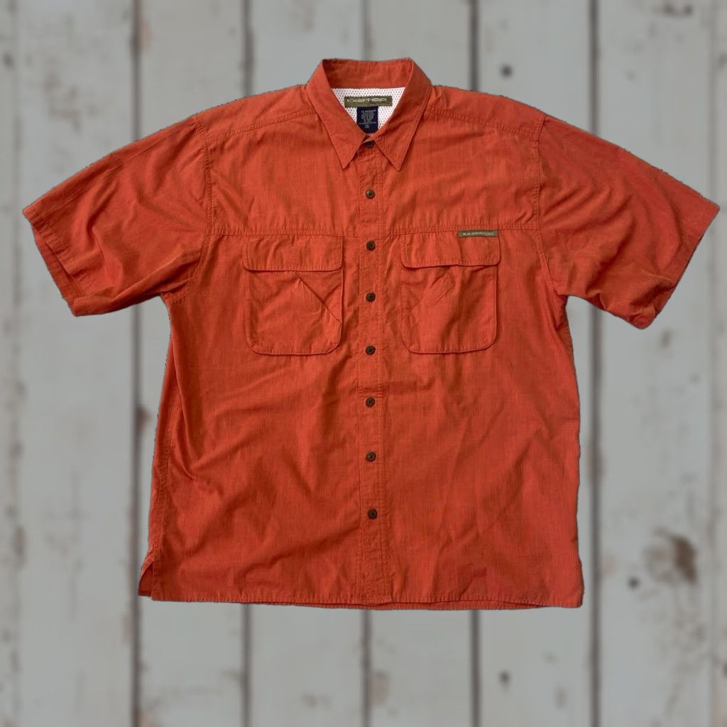 ExOfficio Exofficio Button-Down Shirt Mens XL Orange Short Sleeve Button-Up Casual Travel Size US XL / EU 56 / 4 - 1 Thumbnail