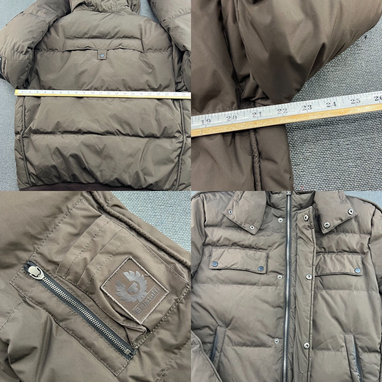 Belstaff BELSTAFF Mens Goose Down Bomber Puffer Jacket Brown Hooded Quilted M Regular Size Shirt? Size US M / EU 48-50 / 2 - 9 Thumbnail