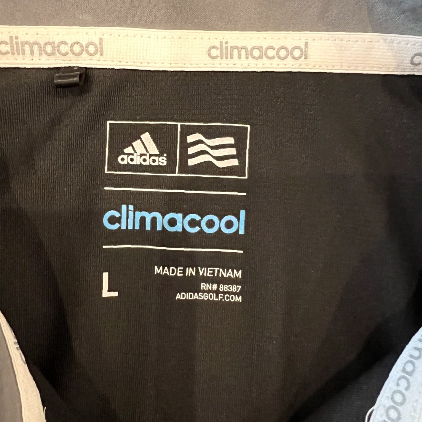 Adidas Adidas Polo Shirt Mens Large Black Logo Climalite Athleisure Casual Button Top Size US L / EU 52-54 / 3 - 4 Thumbnail