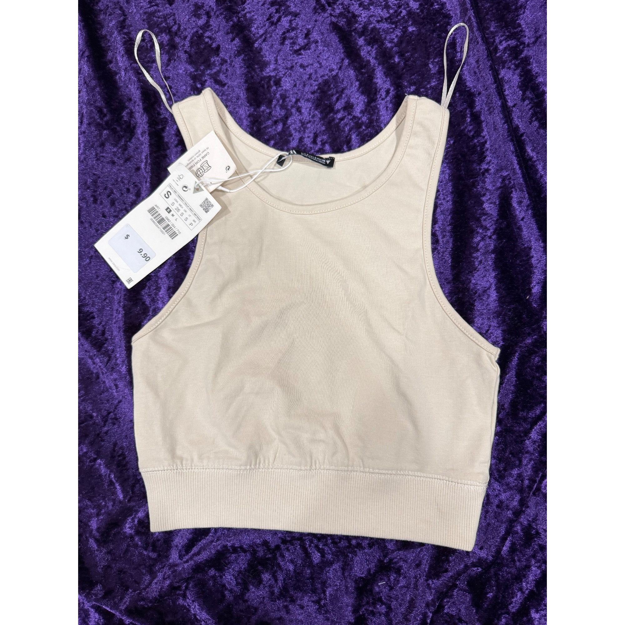 Zara NWT Creme halter top Size S / US 4 / IT 40 - 1 Thumbnail