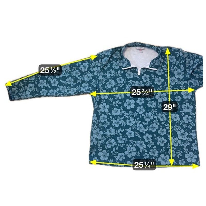 Boathouse Boathouse USA 2XL Floral 1/4 Zip Pullover Long Sleeve Shirt Size US XXL / EU 58 / 5 - 6 Thumbnail