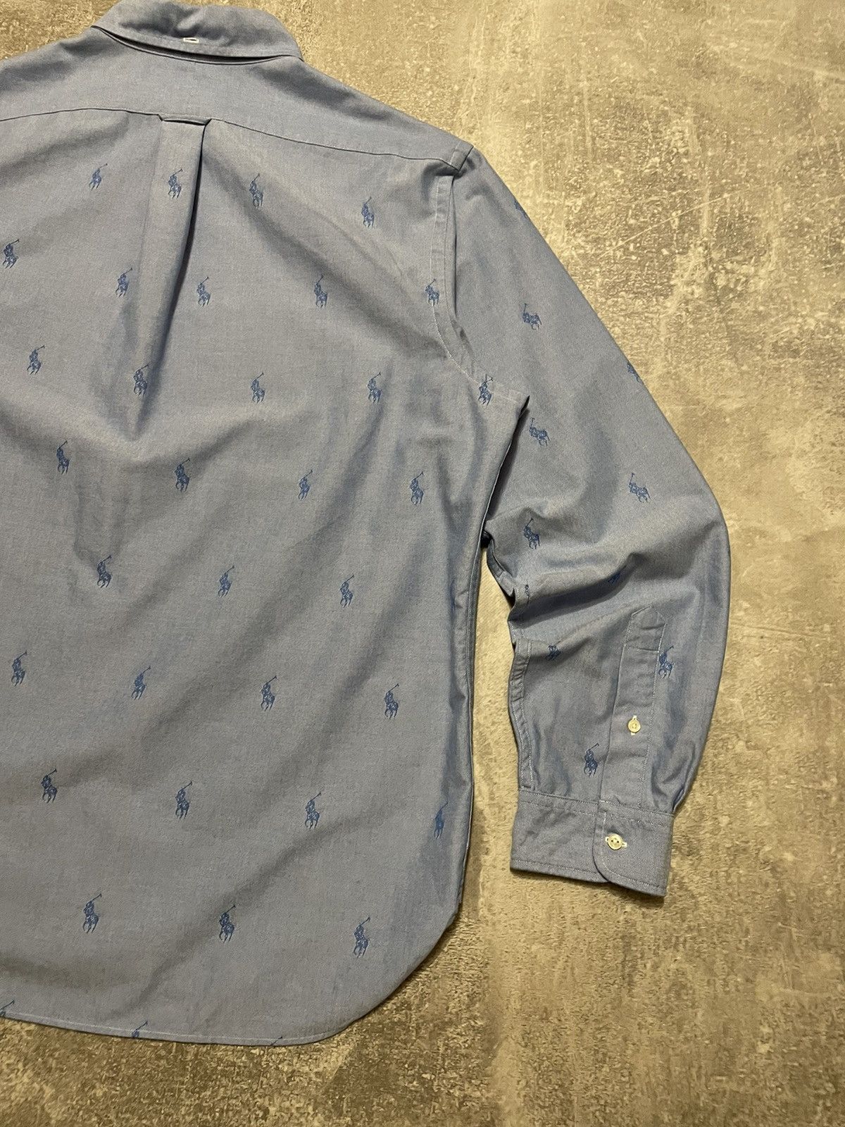 Polo Ralph Lauren Vintage Polo Ralph Lauren Monogram Pony Logo Shirt Button Up Size US XL / EU 56 / 4 - 16 Thumbnail