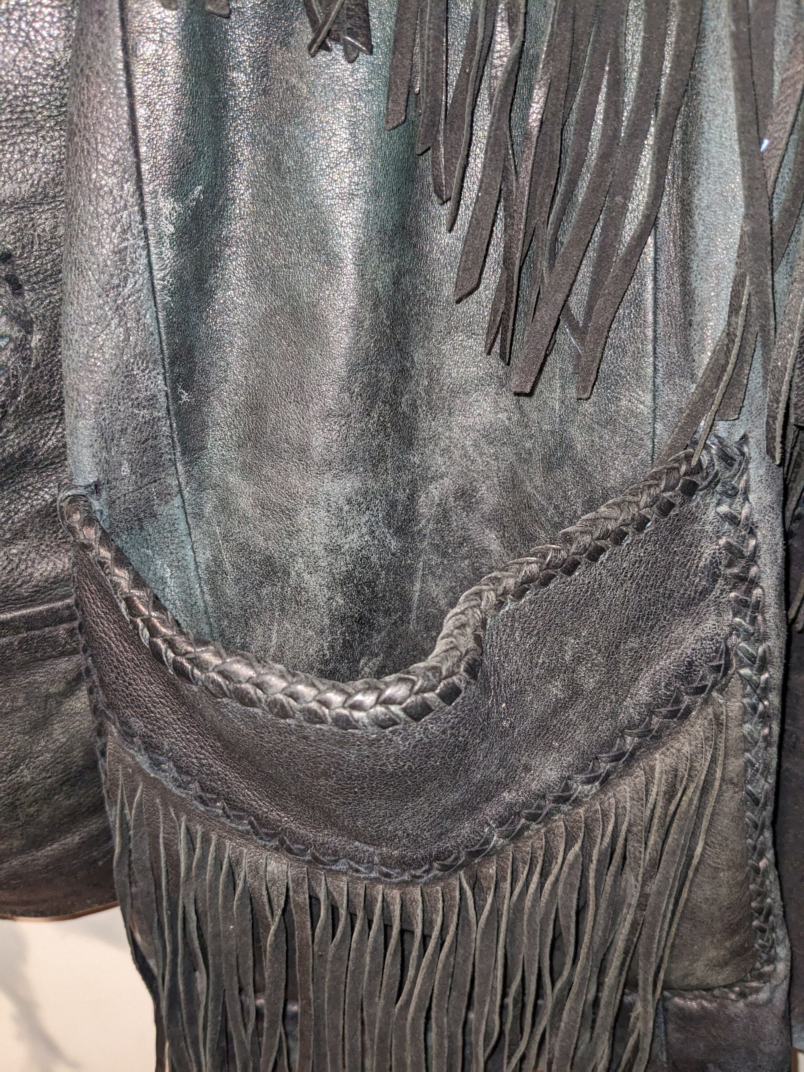 Designer × Vintage Vintage Native American Tribal Western Leather Vest Jacket Size US L / EU 52-54 / 3 - 7 Thumbnail