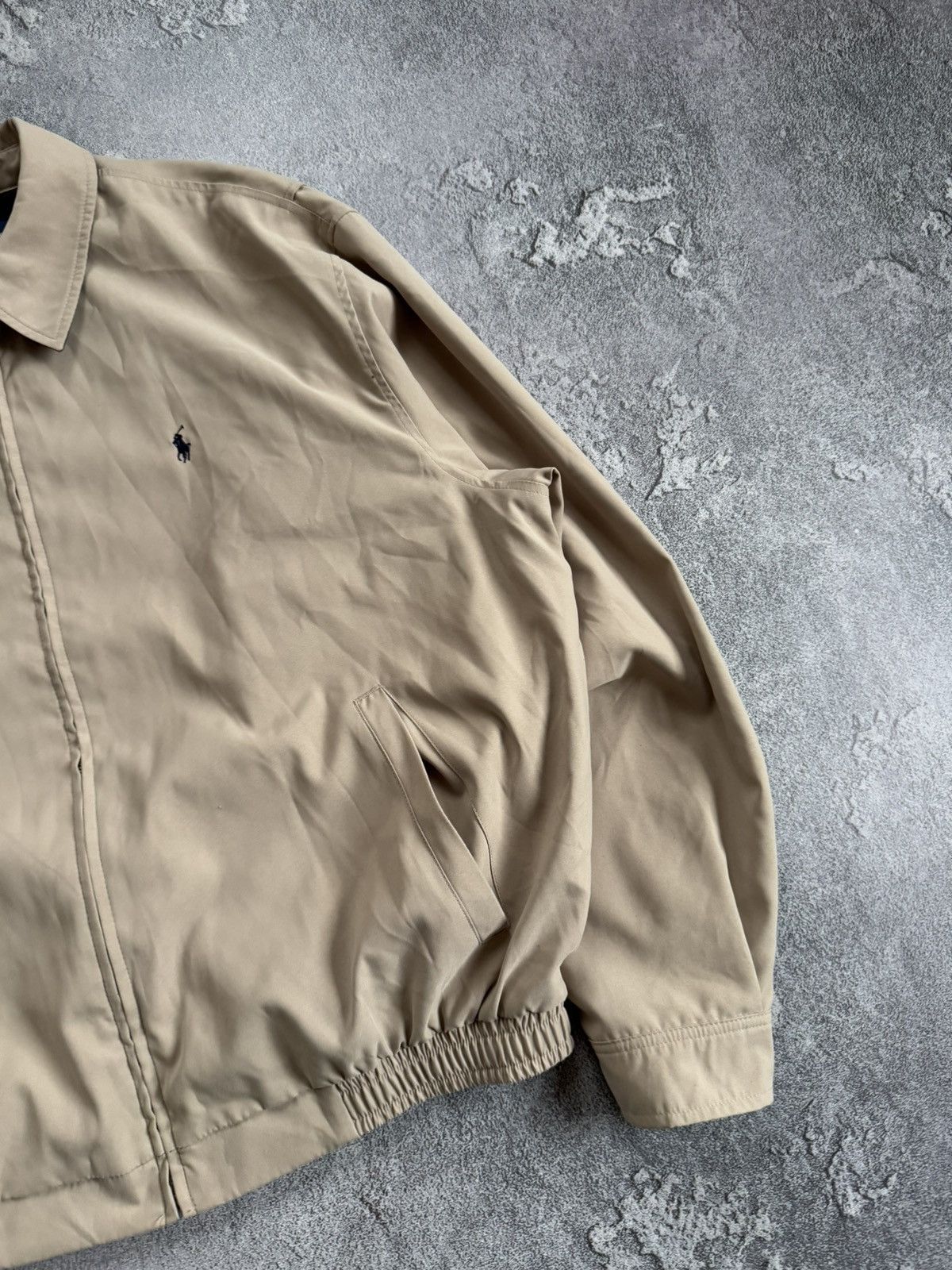 Polo Ralph Lauren × Vintage Polo Ralph Lauren XL beige zip bomber jacket collared 90s Size US XL / EU 56 / 4 - 7 Thumbnail
