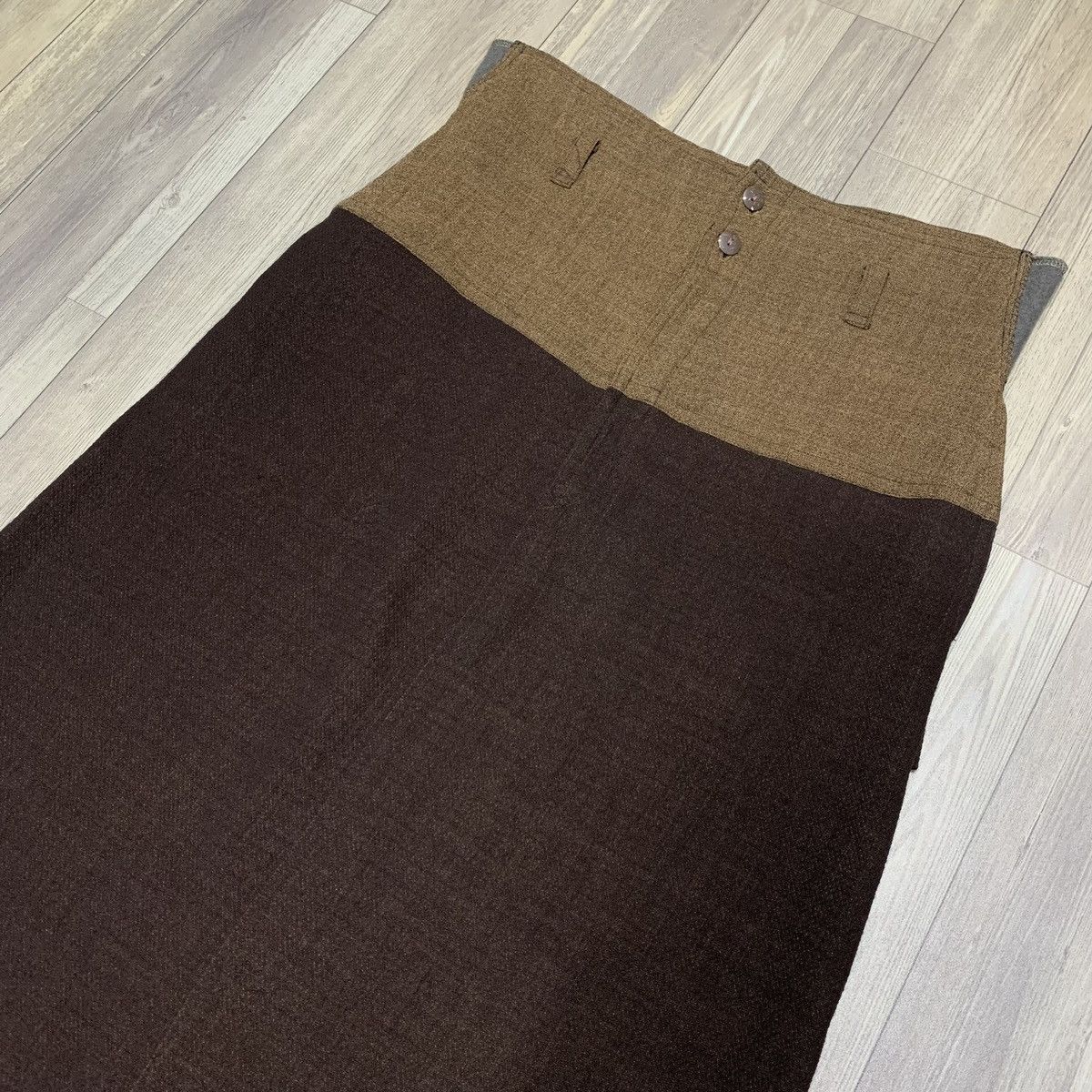 Issey Miyake 1980s inn. Issey Miyake Back Flapped Pockets Maxi Skirt Size 31" - 3 Thumbnail
