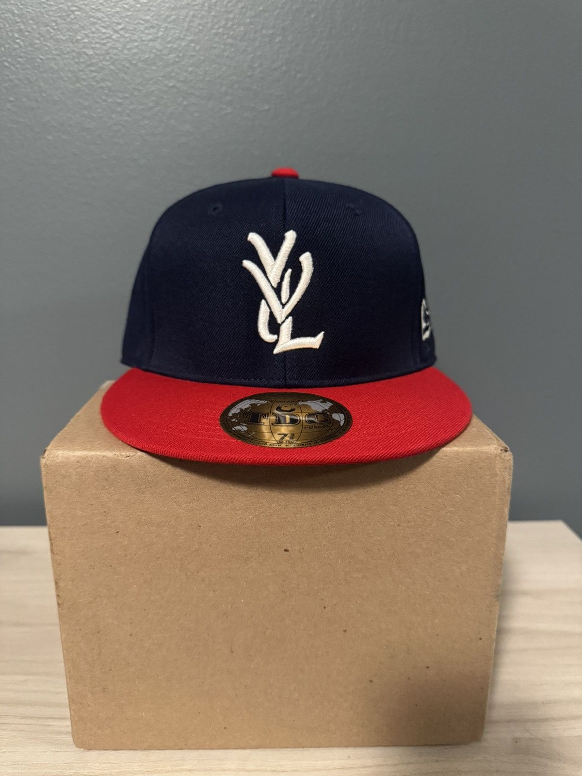 Playboi Carti YVL Fitted 7 3/8 - Blue with Red Brim | Grailed