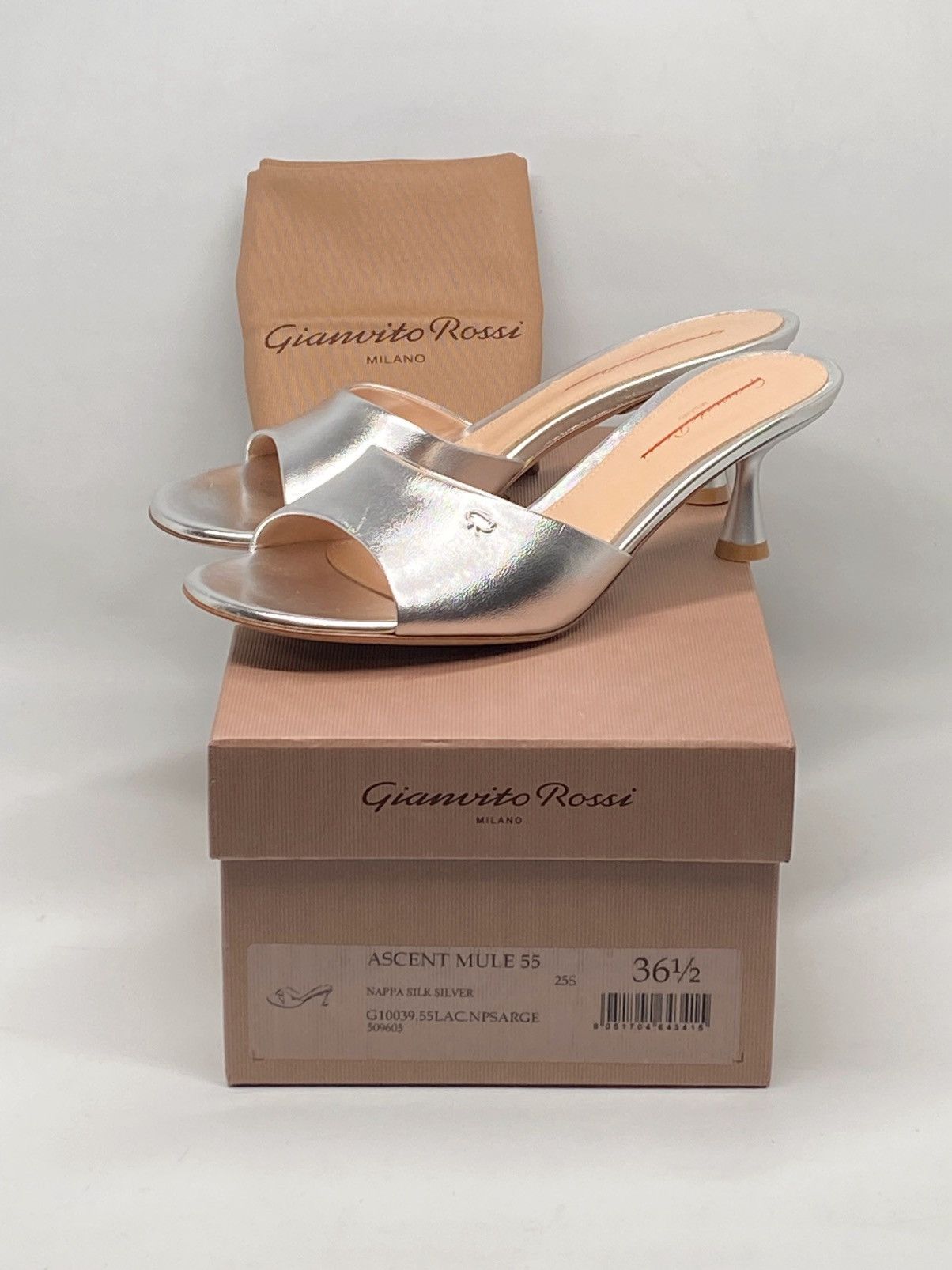 Gianvito Rossi Gianvito Rossi Ascent 55 Leather Mules size 36.5 Size US 6.5 / IT 36.5 - 11 Thumbnail
