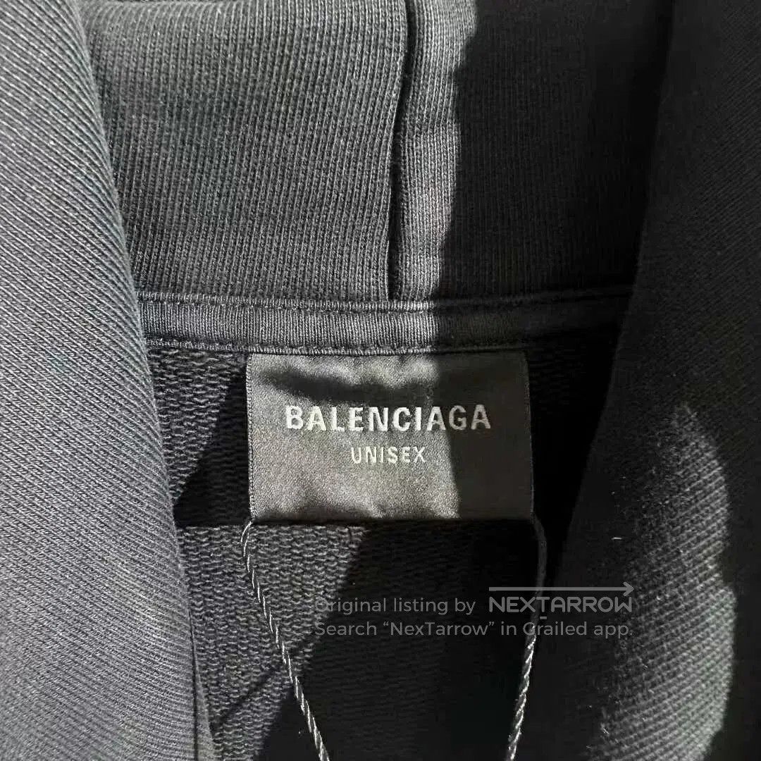 Balenciaga balenciaga 3b splatter hoodie in gray. Size US M / EU 48-50 / 2 - 4 Thumbnail