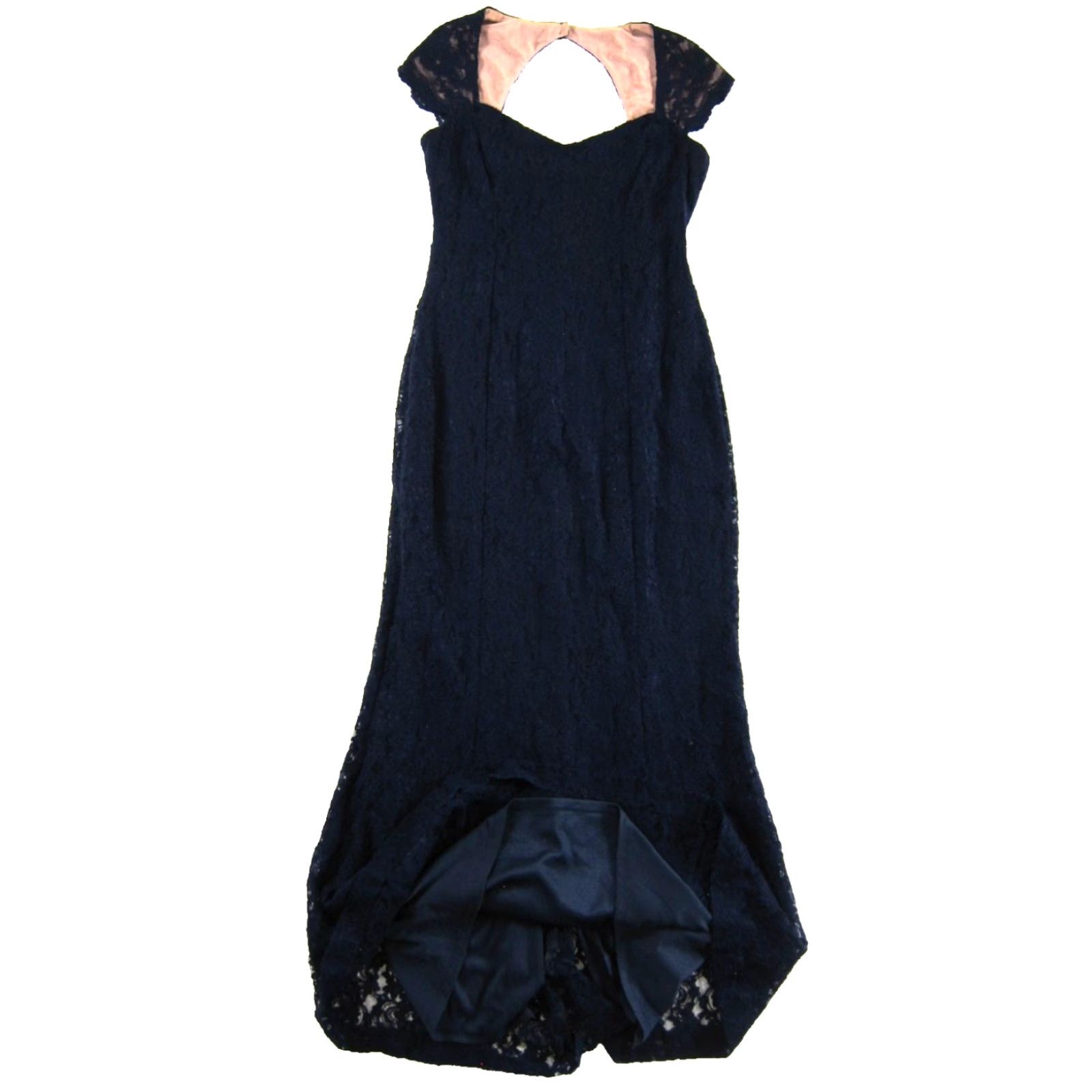 Ralph Lauren VTG Ralph Lauren Green Label Purple Open Back Cap Sleeve Evening Gown 12 Size ONE SIZE - 6 Thumbnail