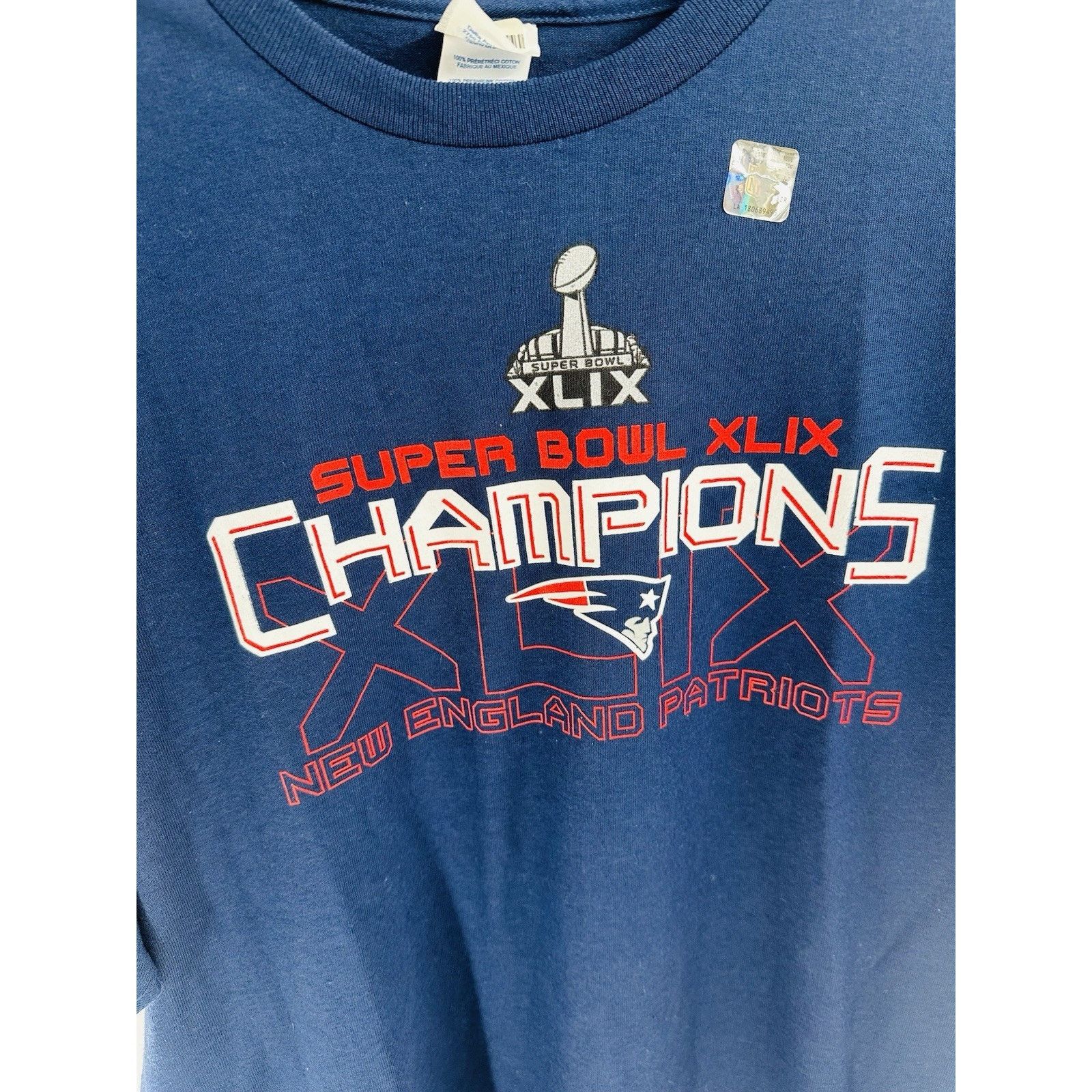 NFL NFL New England Patriots 2015 Super Bowl XLIX Champions Tee Size US XL / EU 56 / 4 - 2 Thumbnail