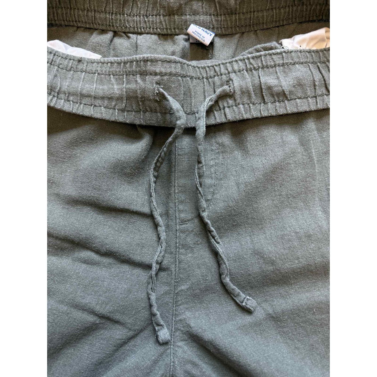 Old Navy Old Navy High Rise Wide Leg Pants Dark Olive Women's Size M Size 28" / US 6 / IT 42 - 5 Thumbnail