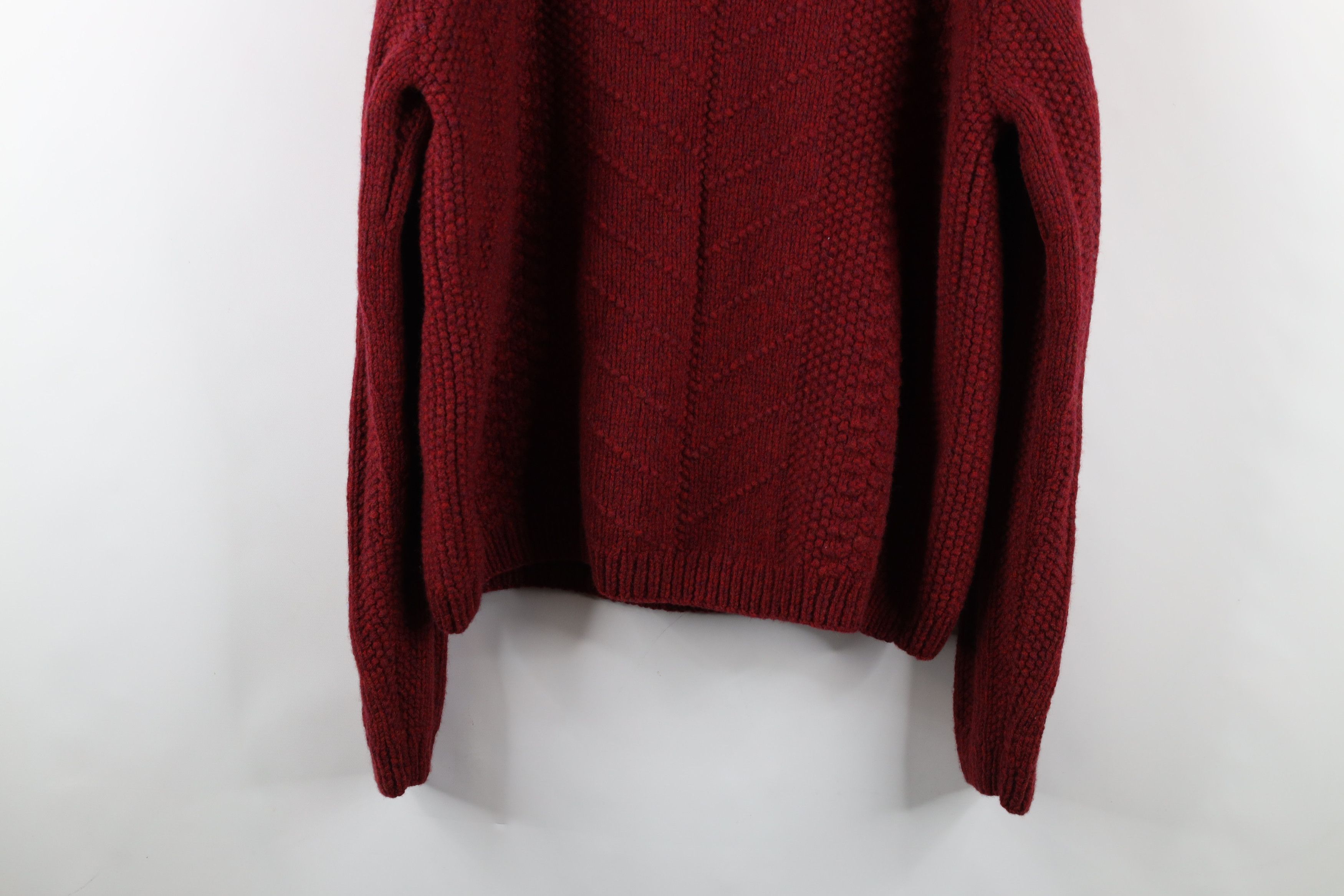 J.Crew × Vintage Vintage 90s J Crew Heavyweight Wool Crewneck Sweater Red Size US XL / EU 56 / 4 - 10 Thumbnail