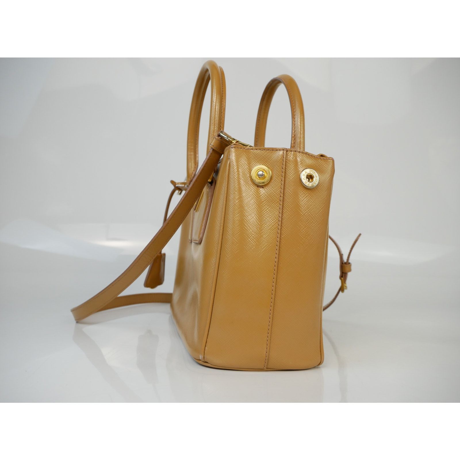 Prada Prada Caramel Saffiano Lux Leather Small Galleria Tote Size ONE SIZE - 6 Thumbnail