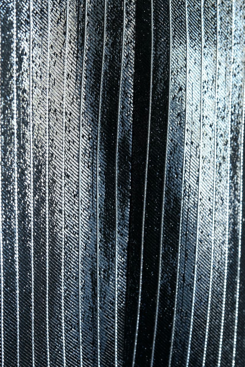 Hedi Slimane × Saint Laurent Paris Saint Laurent Paris Shiny Pinstripe Blazer Coated Jacket Size 52R - 7 Thumbnail