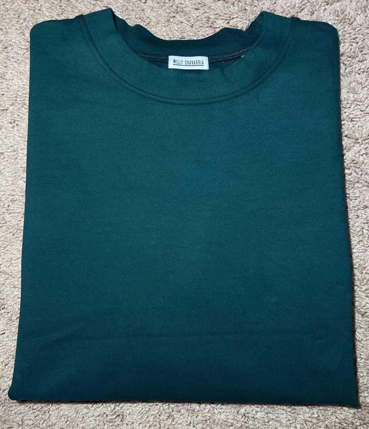 Willy Chavarria Willy Chavarria Cropped Boxy Sweatshirt Forest Green M 2020 Size US M / EU 48-50 / 2 - 1 Thumbnail