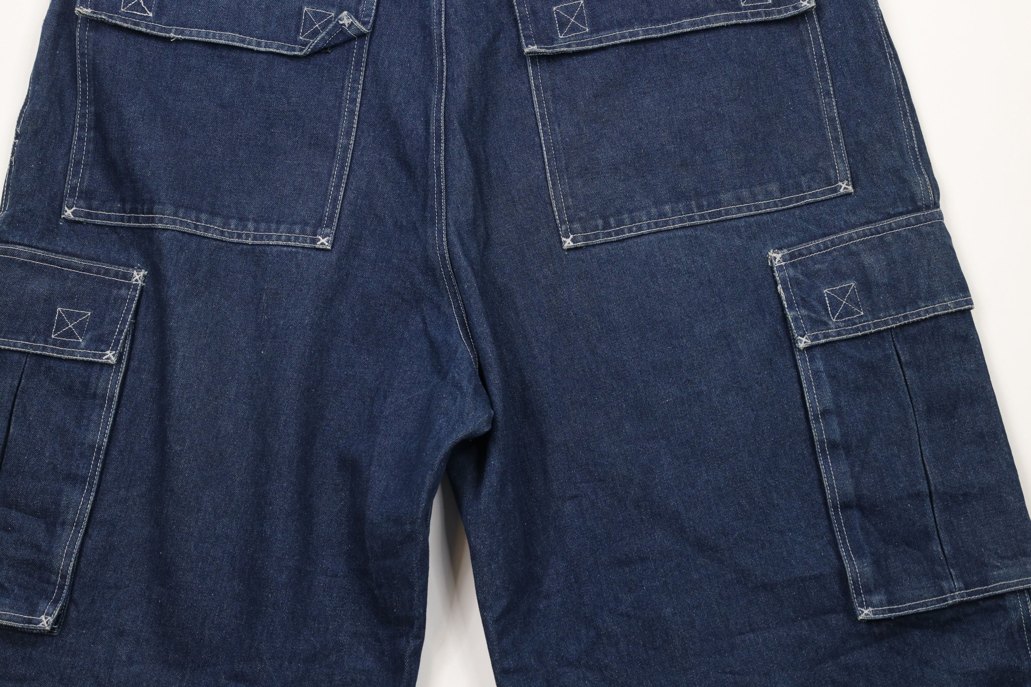 Vintage Vintage 90s Streetwear Baggy Fit Denim Cargo Shorts Jorts Size US 42 / EU 58 - 14 Thumbnail