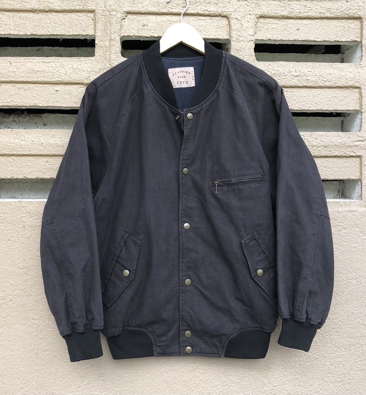 Vintage Vintage Flandre Club 1978 Khakis Bomber Jacket Size US M / EU 48-50 / 2 - 2 Thumbnail
