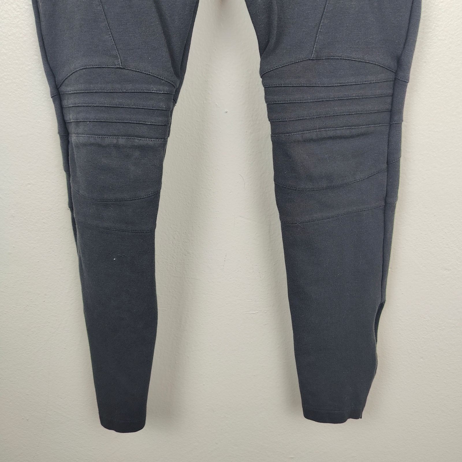 Allsaints AllSaints Rockie Biker Leggings Women 6 Black Zippers Seamed Size 28" / US 6 / IT 42 - 3 Thumbnail